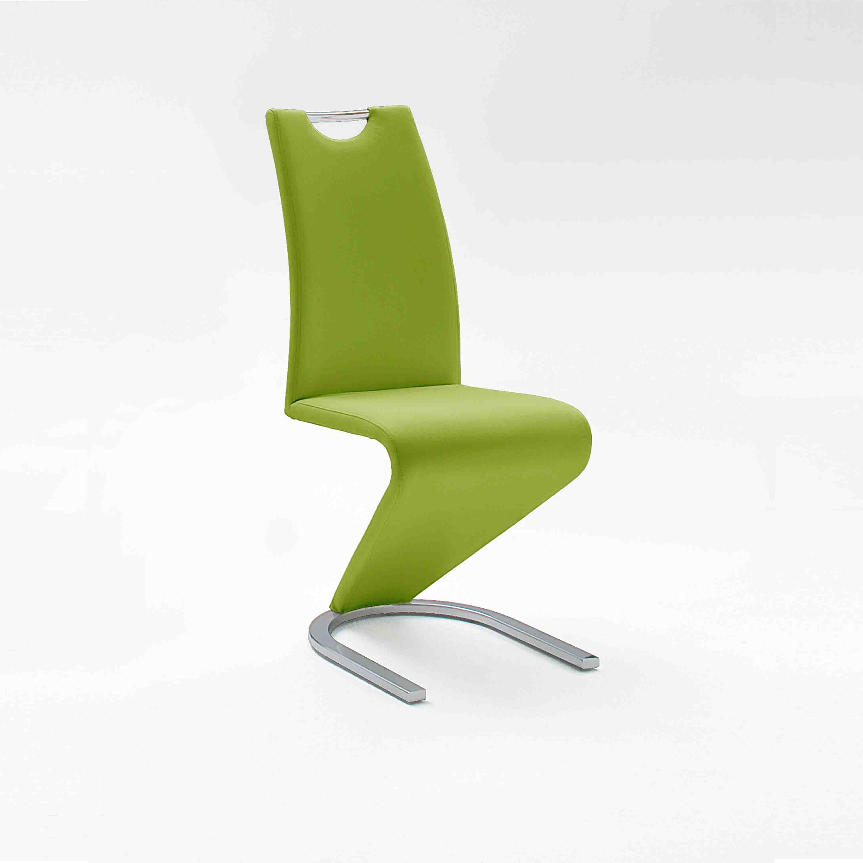 MCA Furniture Schwingstuhl Amado 2er-Set mit Griffloch Limettengrün