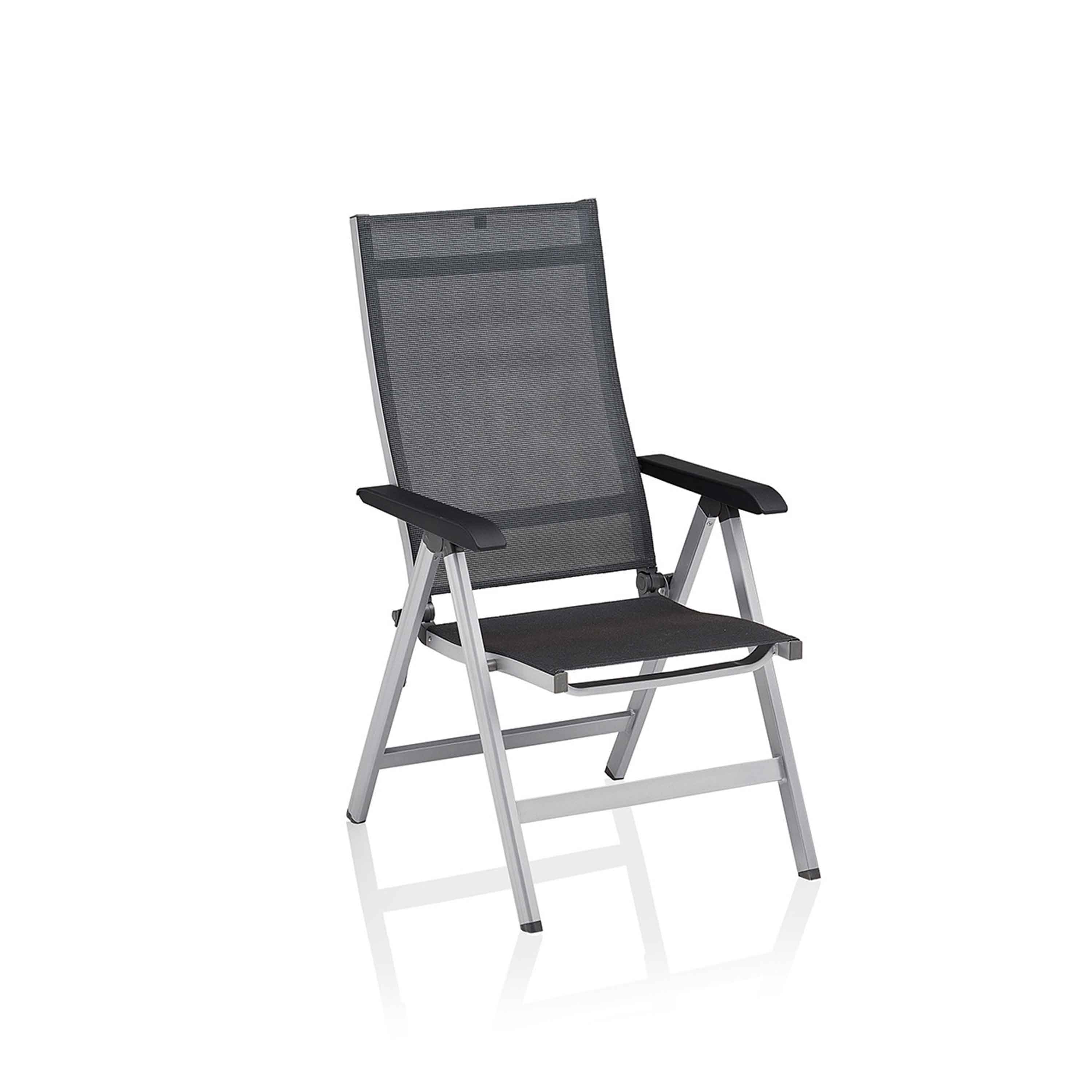 Kettler Gartensessel Basic Premium Multipositionssessel Silber/Lakritz Kettler Gartensessel Basic Premium Multipositionssessel Silber/Lakritz