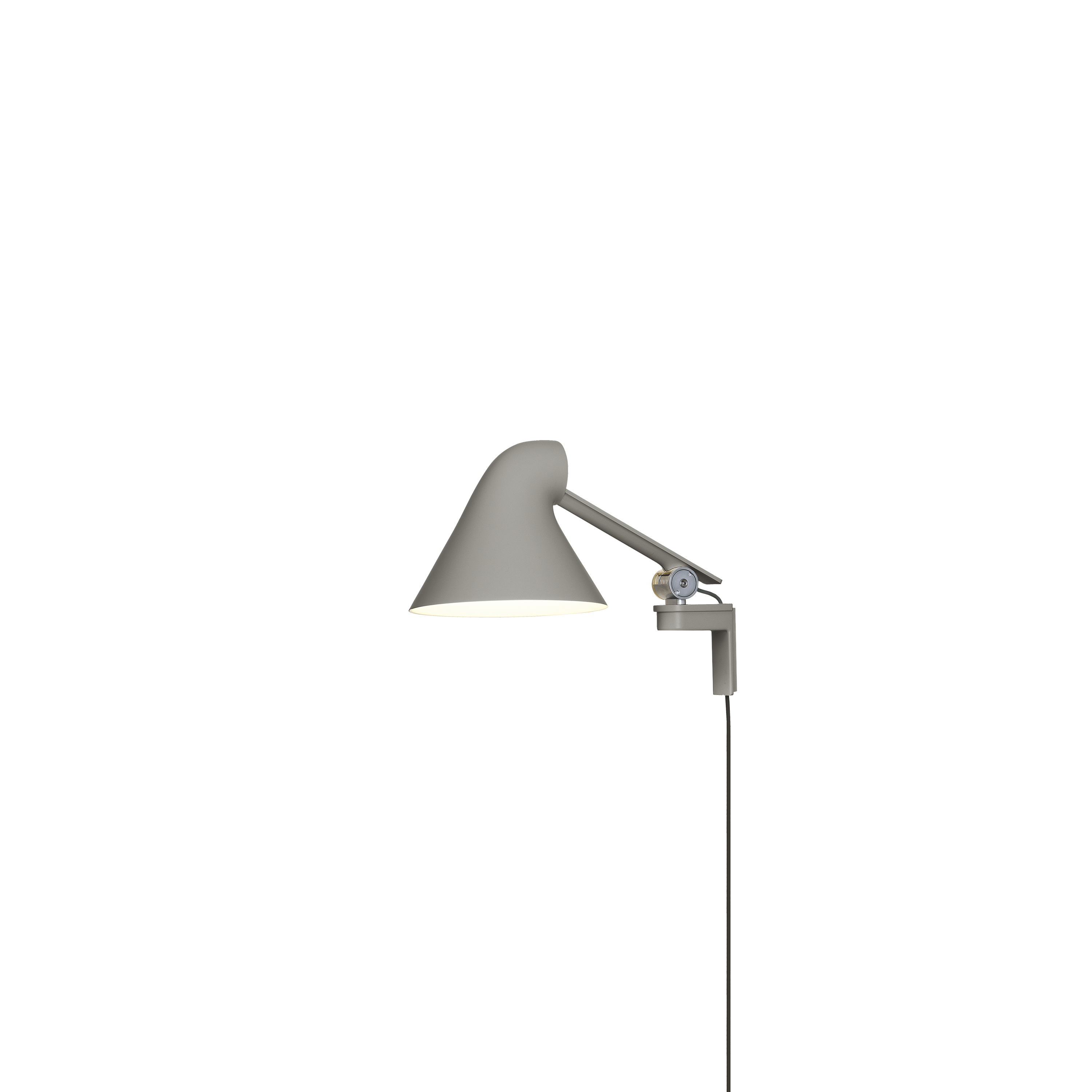 Louis Poulsen Wandleuchte NJP Kurzer Arm Hellgrau Aluminium Louis Poulsen Wandleuchte NJP Kurzer Arm Hellgrau Aluminium