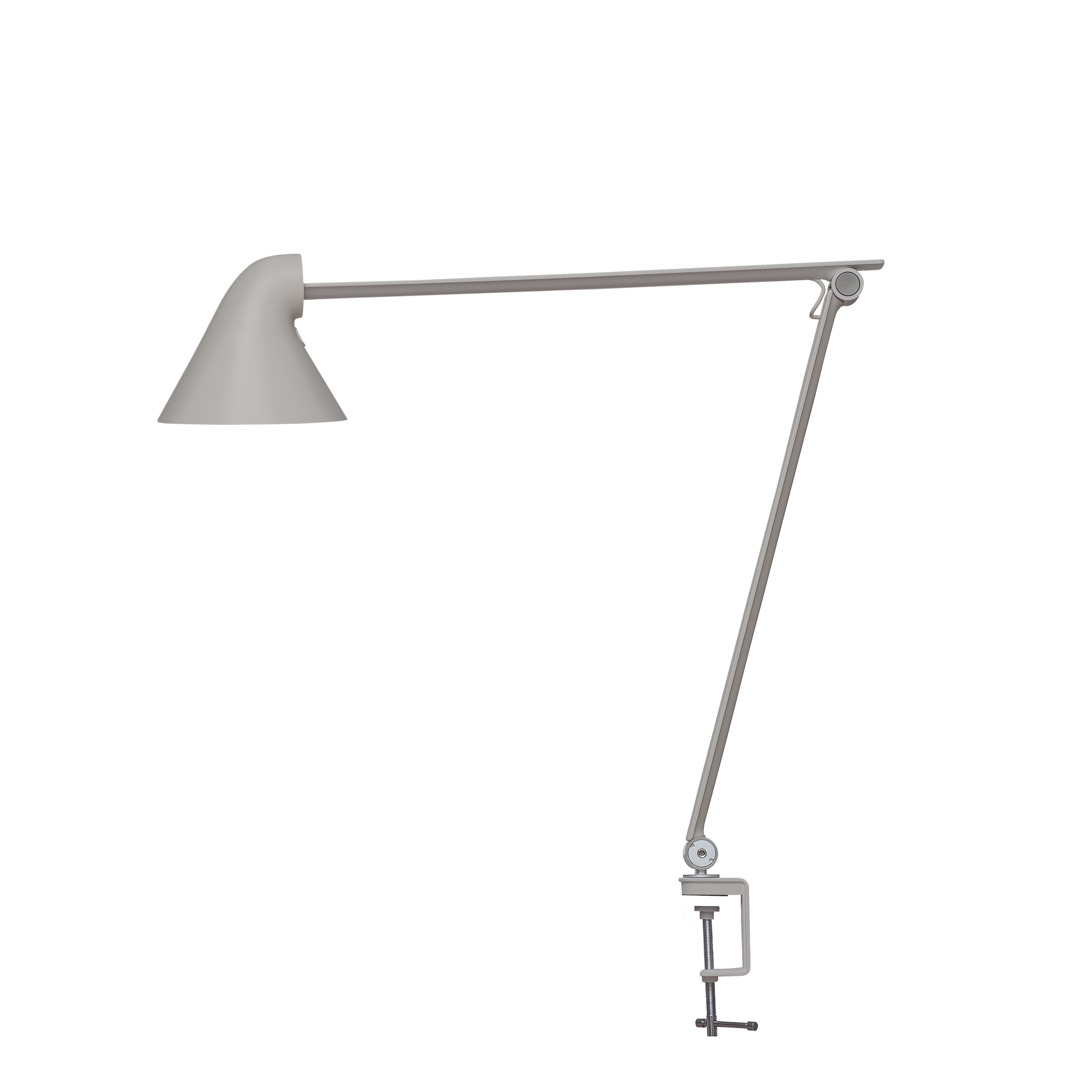 Louis Poulsen Tischleuchte NJP Tischklemme 2700K Hellgrau Aluminium Louis Poulsen Tischleuchte NJP Tischklemme 2700K Hellgrau Aluminium