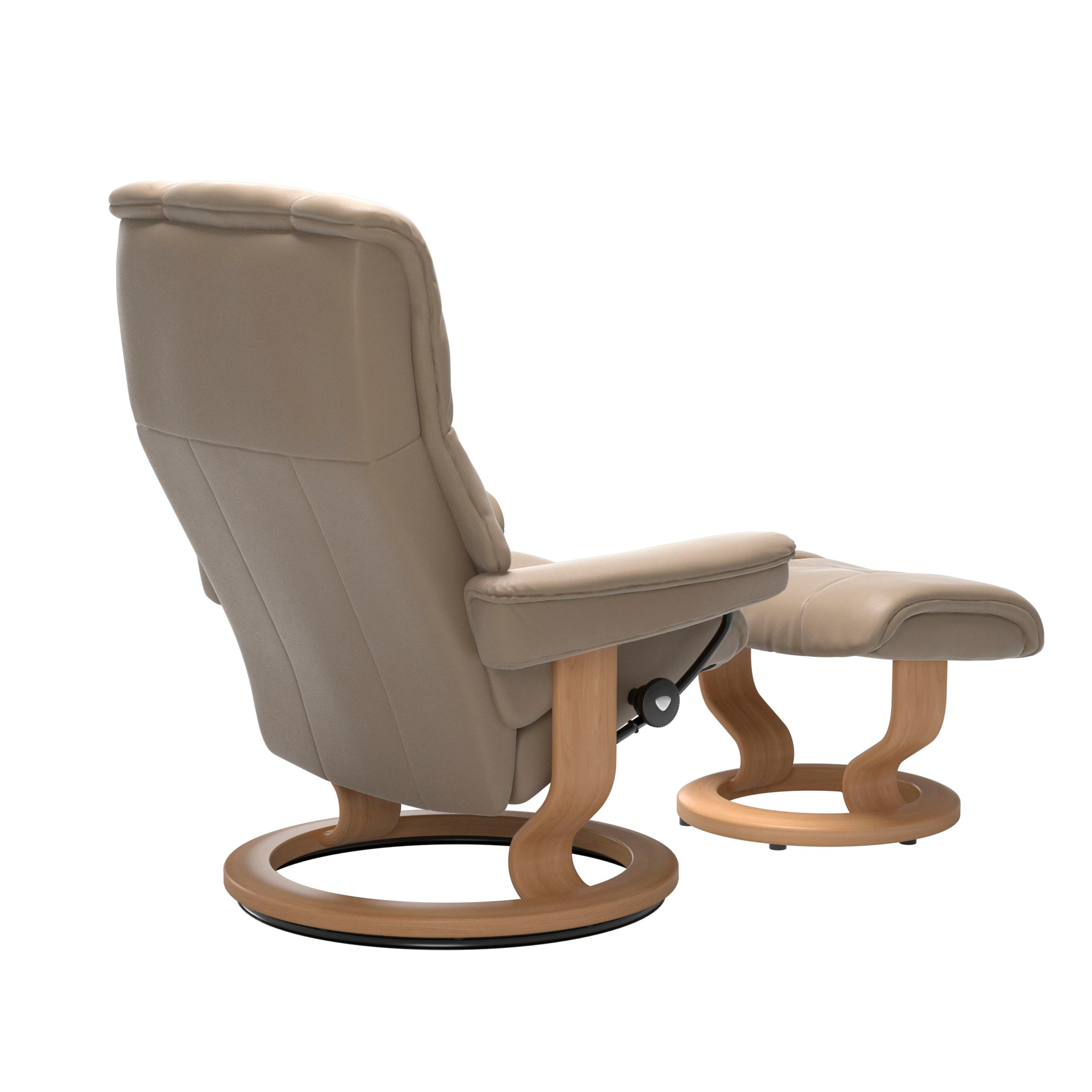 Stressless Mayfair Classic Sessel mit Hocker M Leder Cori Fog Eiche 