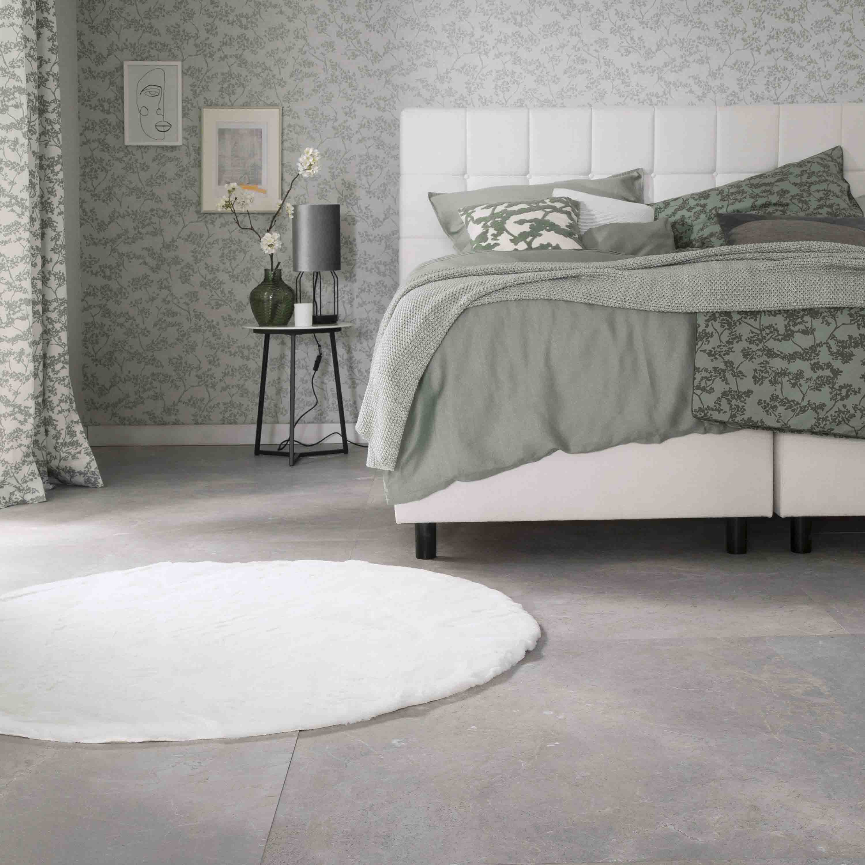 Schöner Wohnen Kollektion Teppich Tender 120 cm Rund Weiß