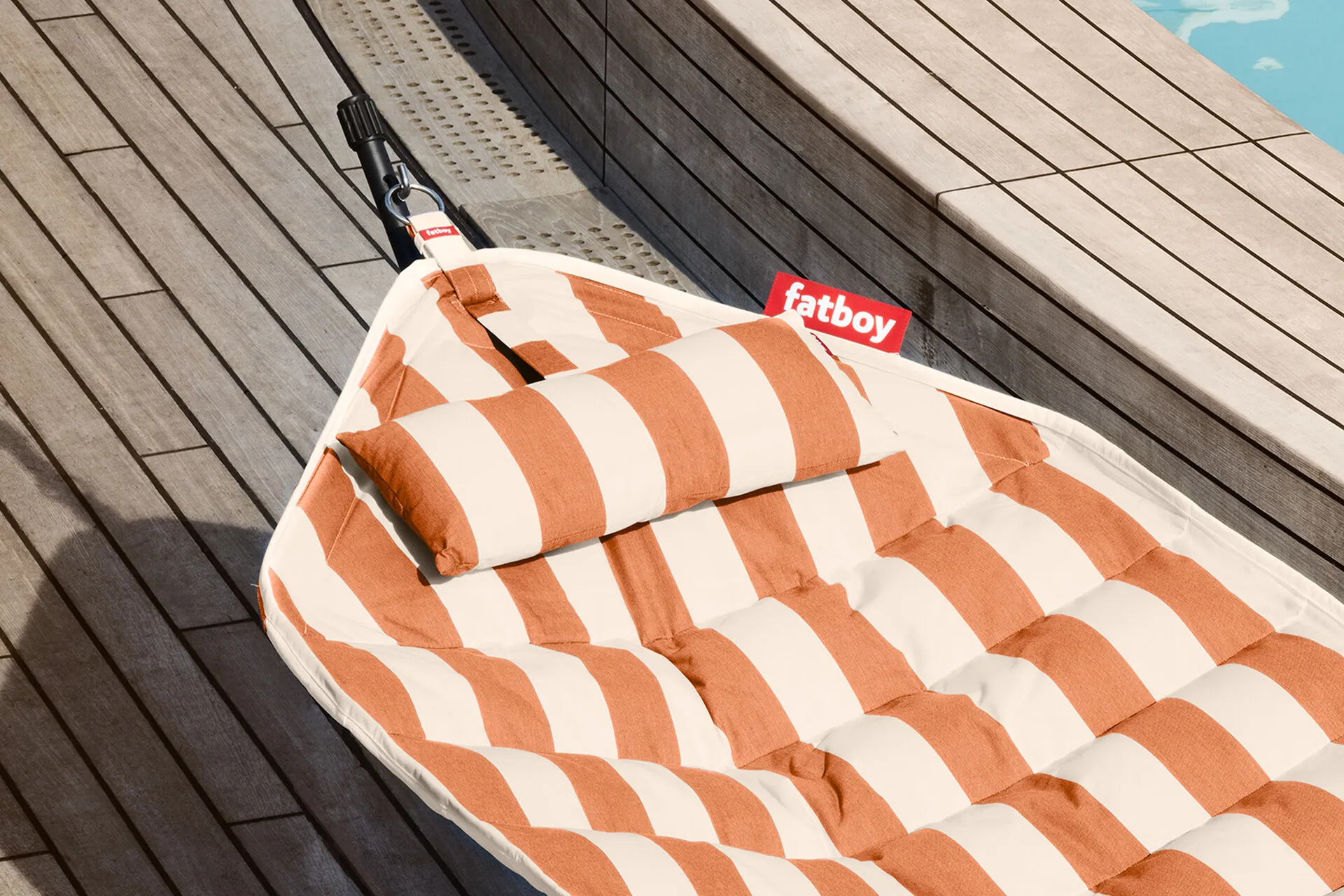 fatboy Kissen Headdemock Superb Pillow Stripe Orange Creme