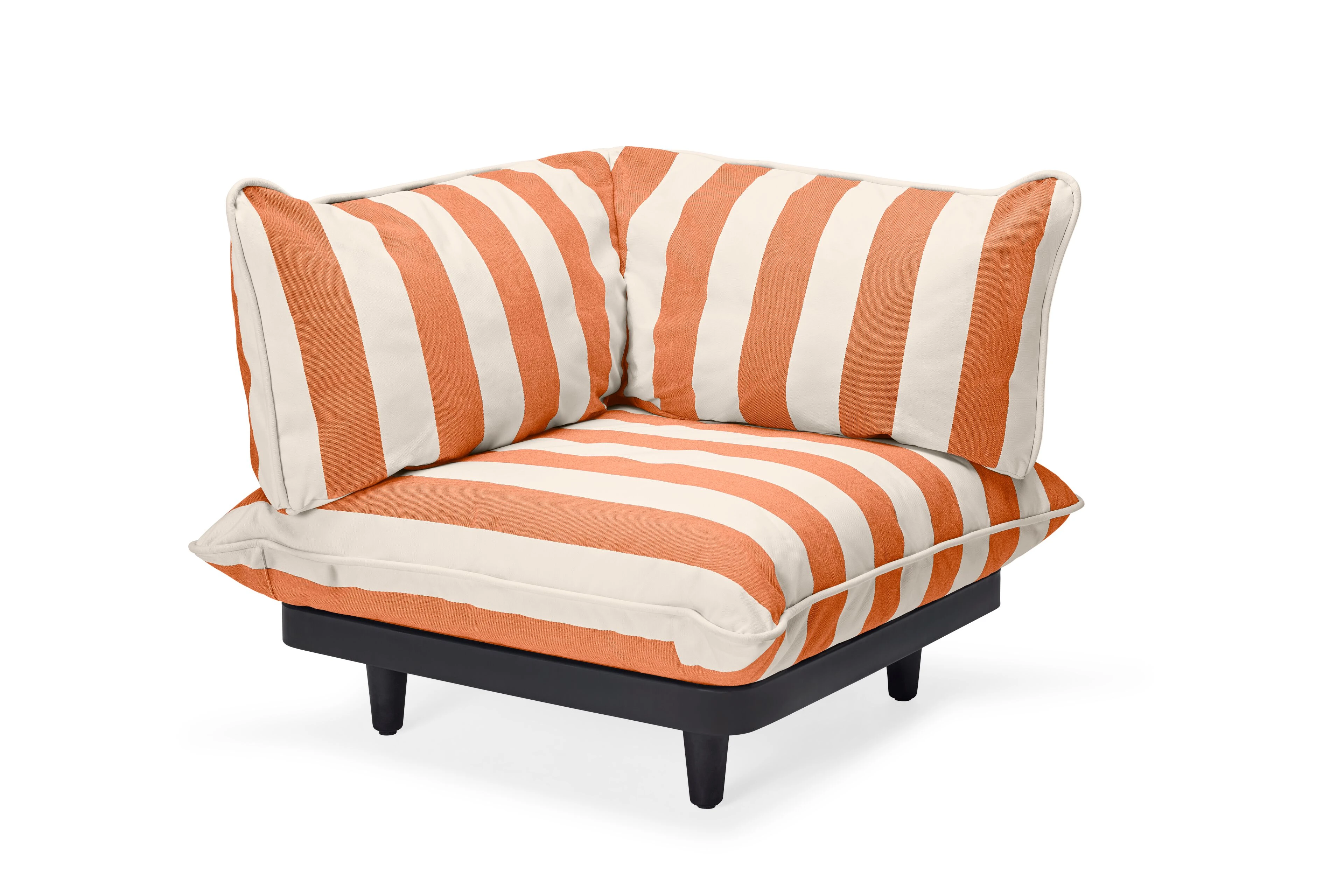 fatboy lounge_set Paletti Corner Seat Left Stripe Orange Creme