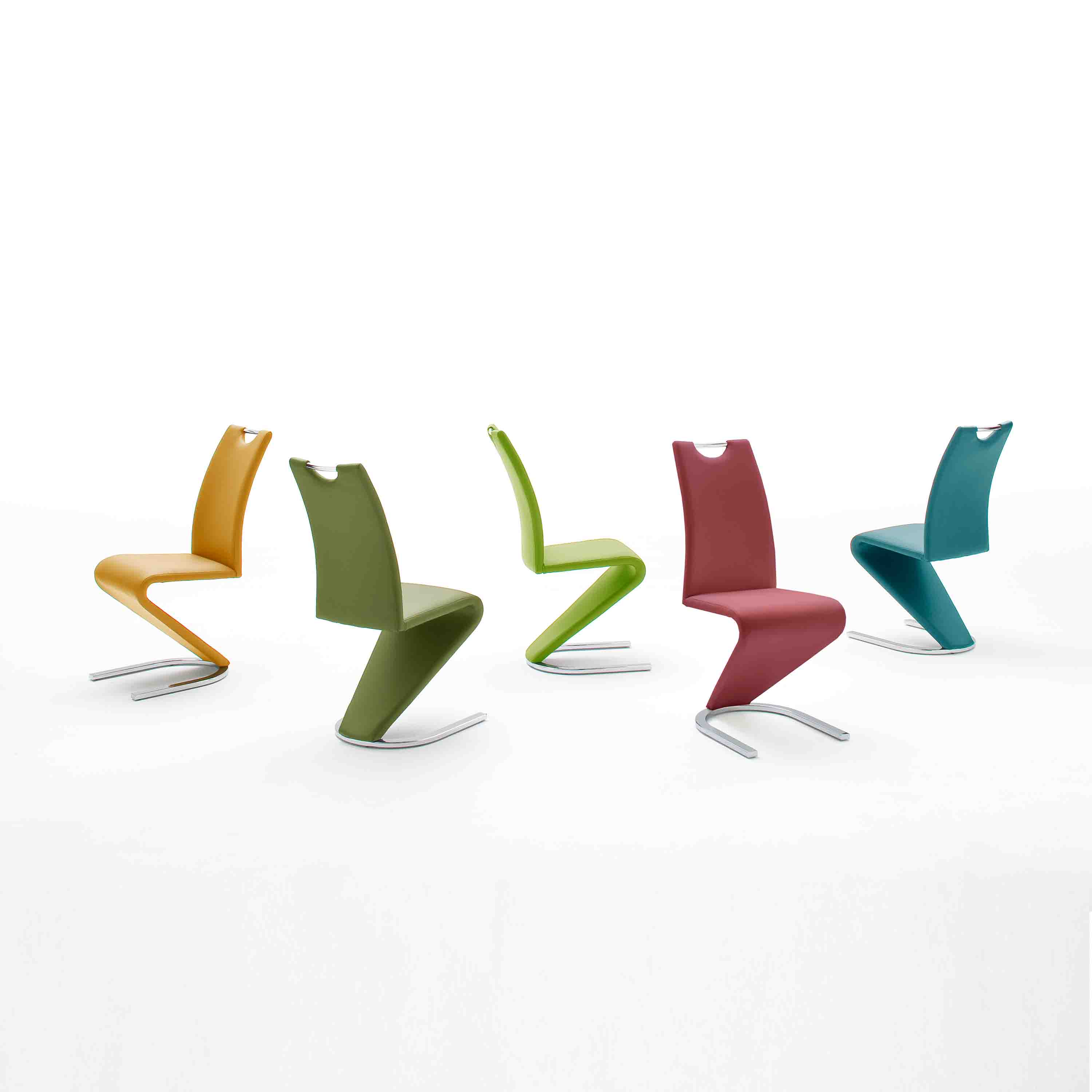 MCA Furniture Schwingstuhl Amado 2er-Set mit Griffloch Limettengrün