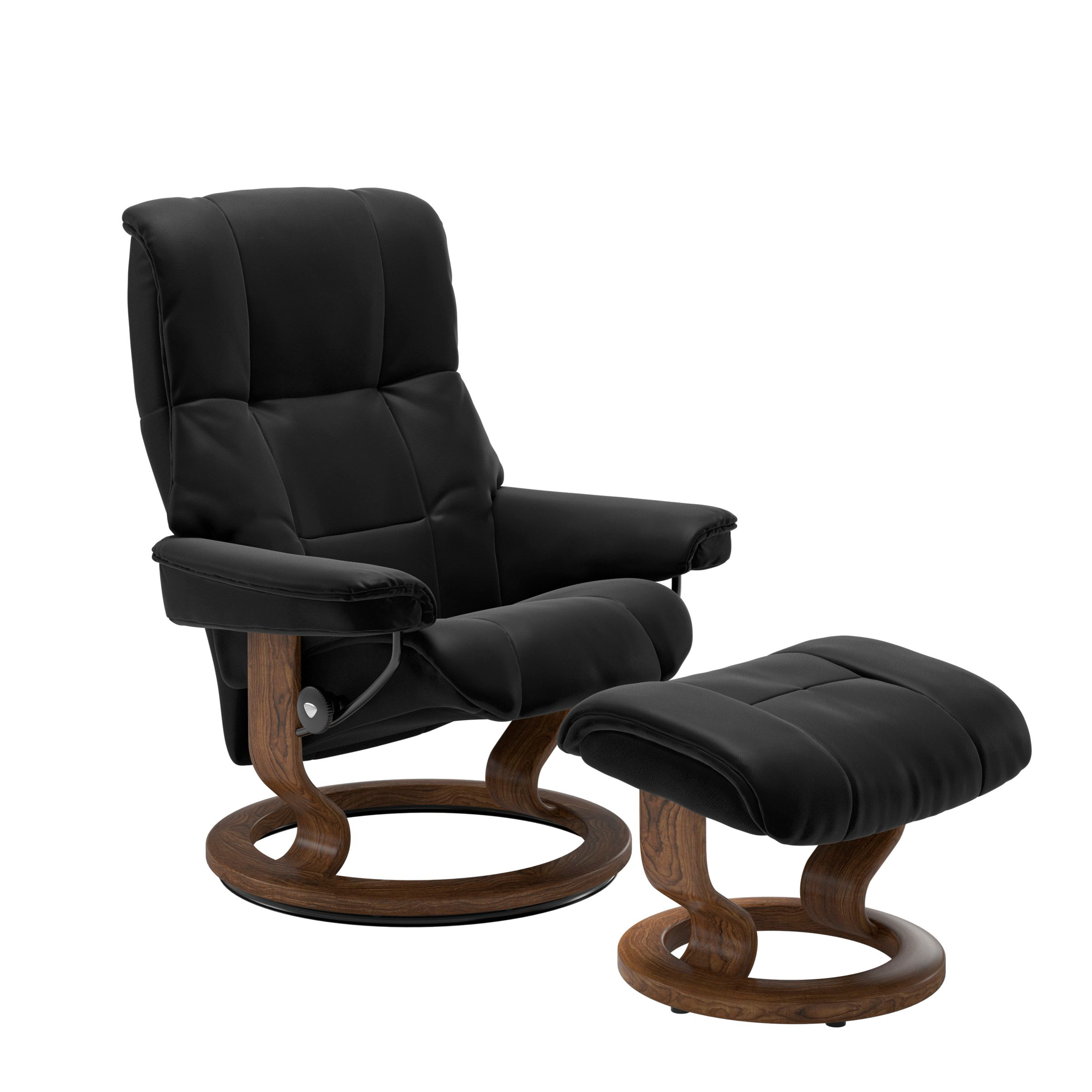 Stressless Mayfair Classic Sessel mit Hocker M Leder Paloma Black Teak 