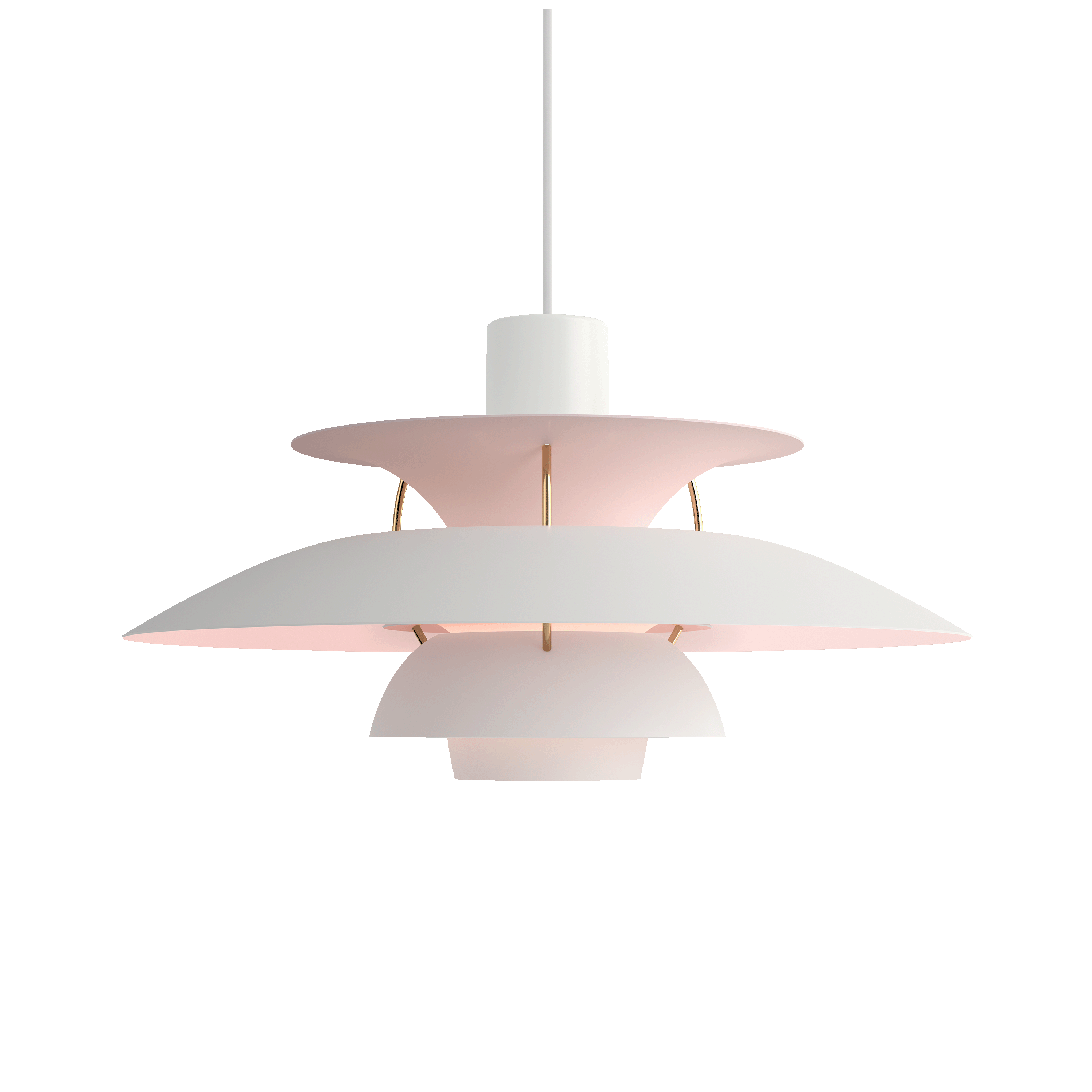 Louis Poulsen Pendelleuchte PH 5 Anniversary Matte White/Pale Rose Louis Poulsen Pendelleuchte PH 5 Anniversary Matte White/Pale Rose