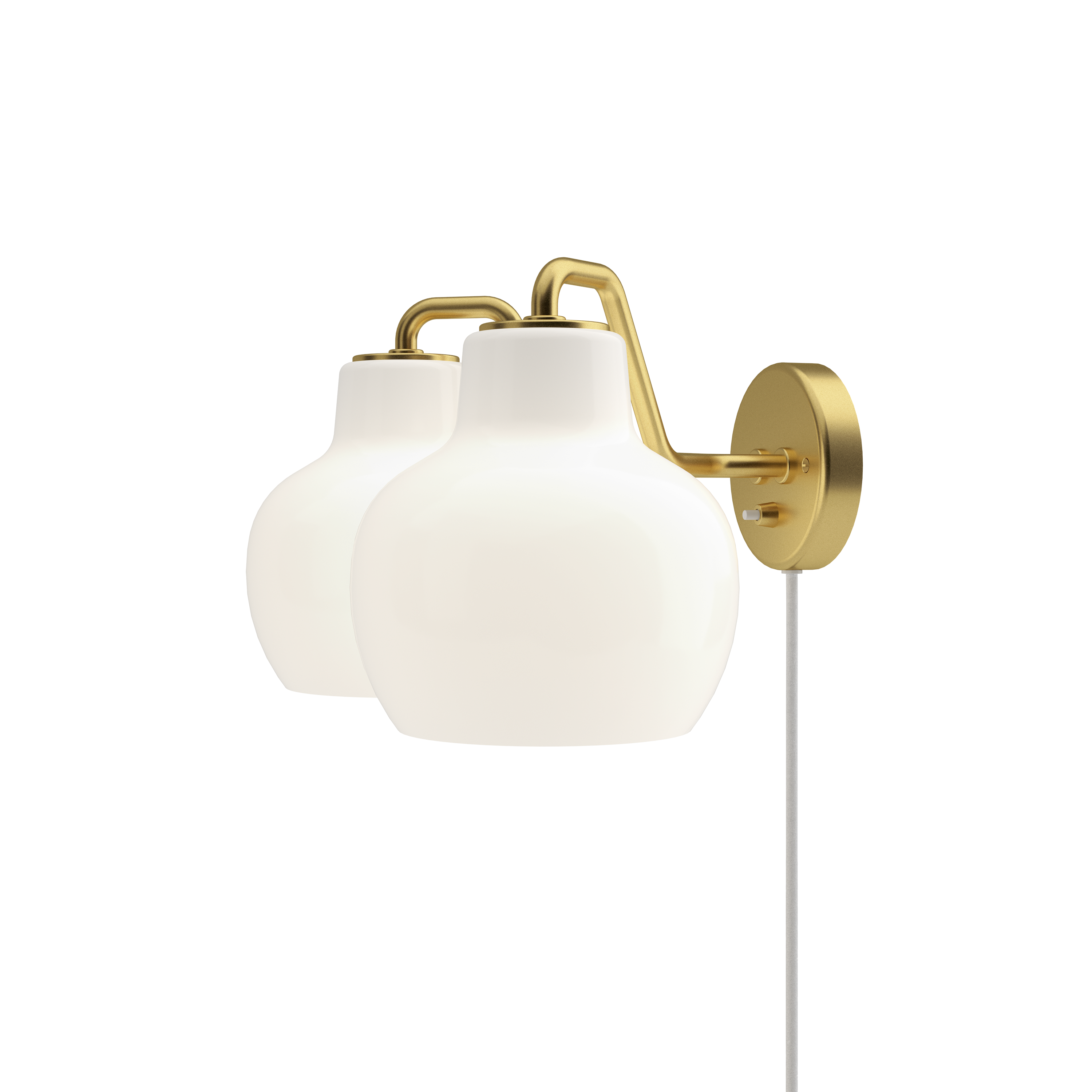 Louis Poulsen Wandleuchte VL Ring Crown Wall 2 Messing/Opalglas glänzend Louis Poulsen Wandleuchte VL Ring Crown Wall 2 Messing/Opalglas glänzend