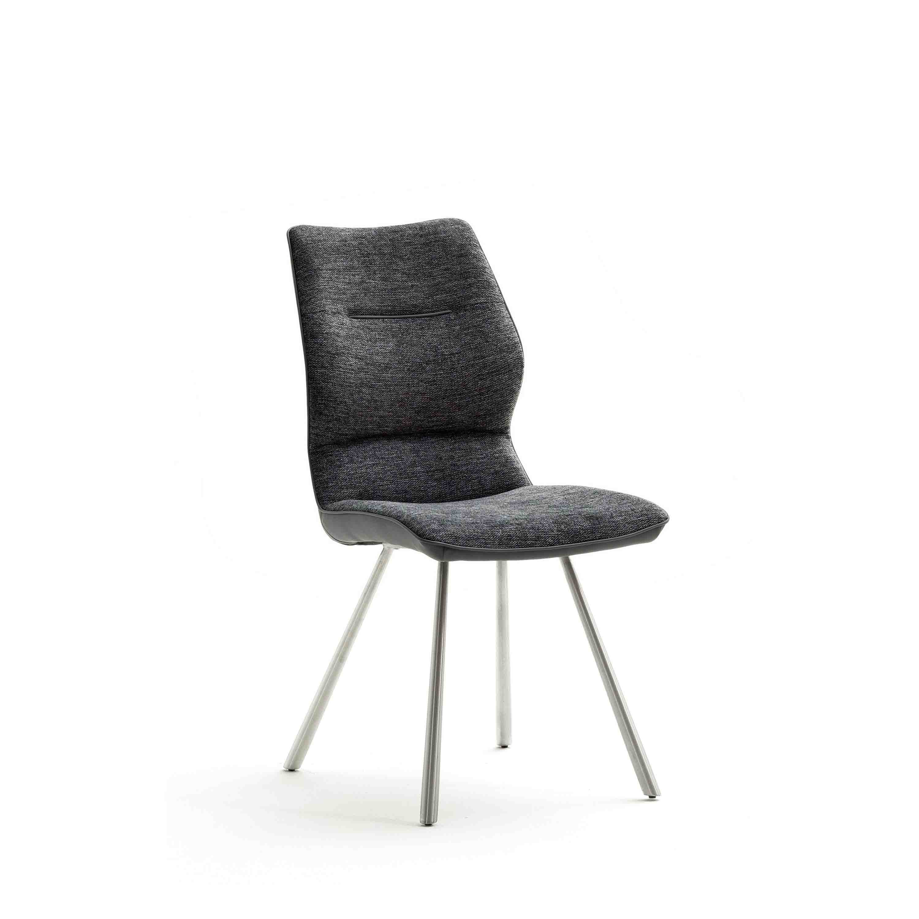 MCA Furniture 4-Fuß-Stuhl Orlando 4er-Set Anthrazit