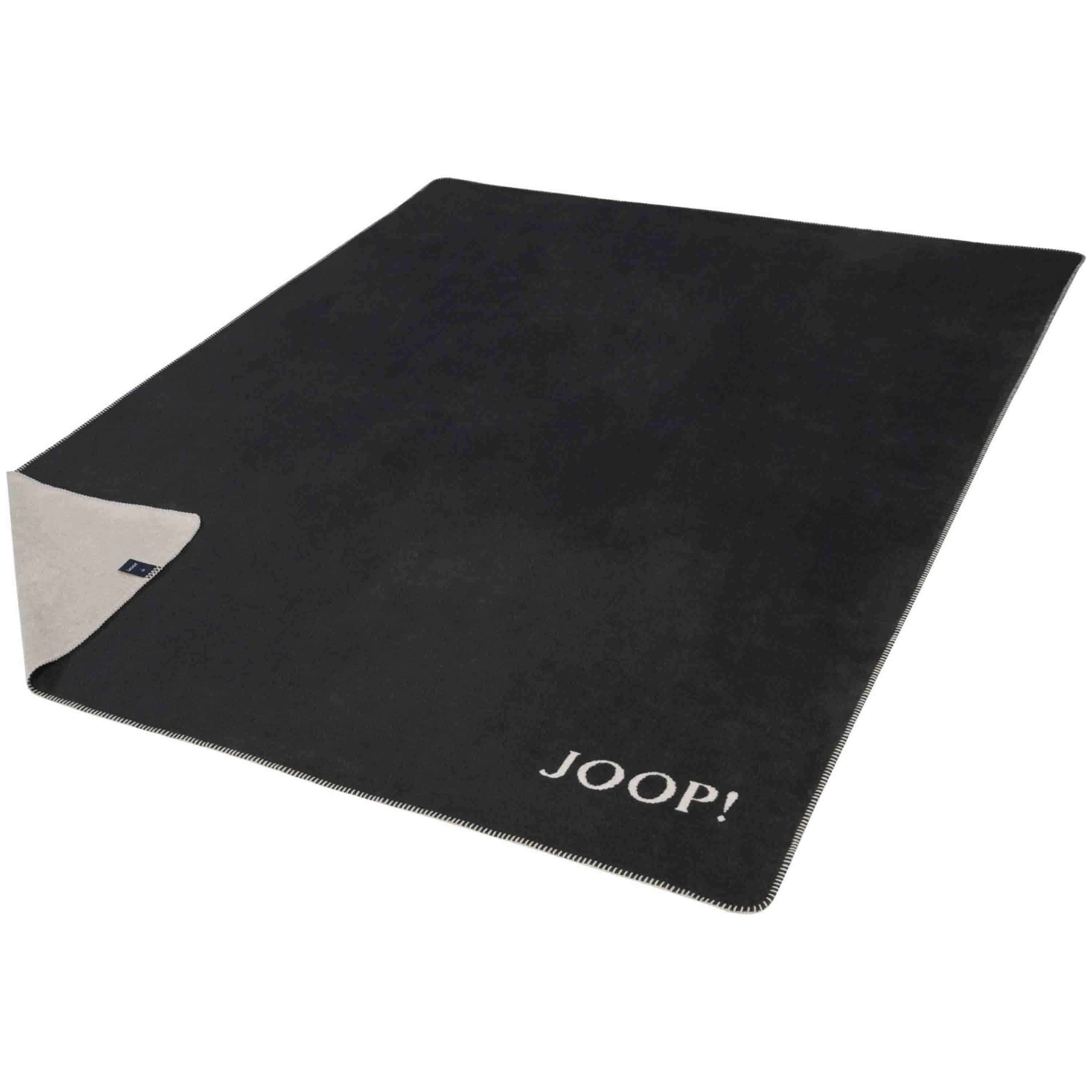 Joop! Wohndecke Uni Doubleface 150x200 cm Anthrazit Ash