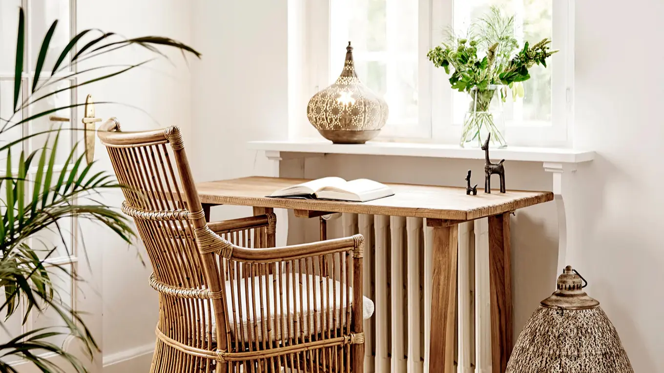 Sika Design Home Office mit Rattan Möbel