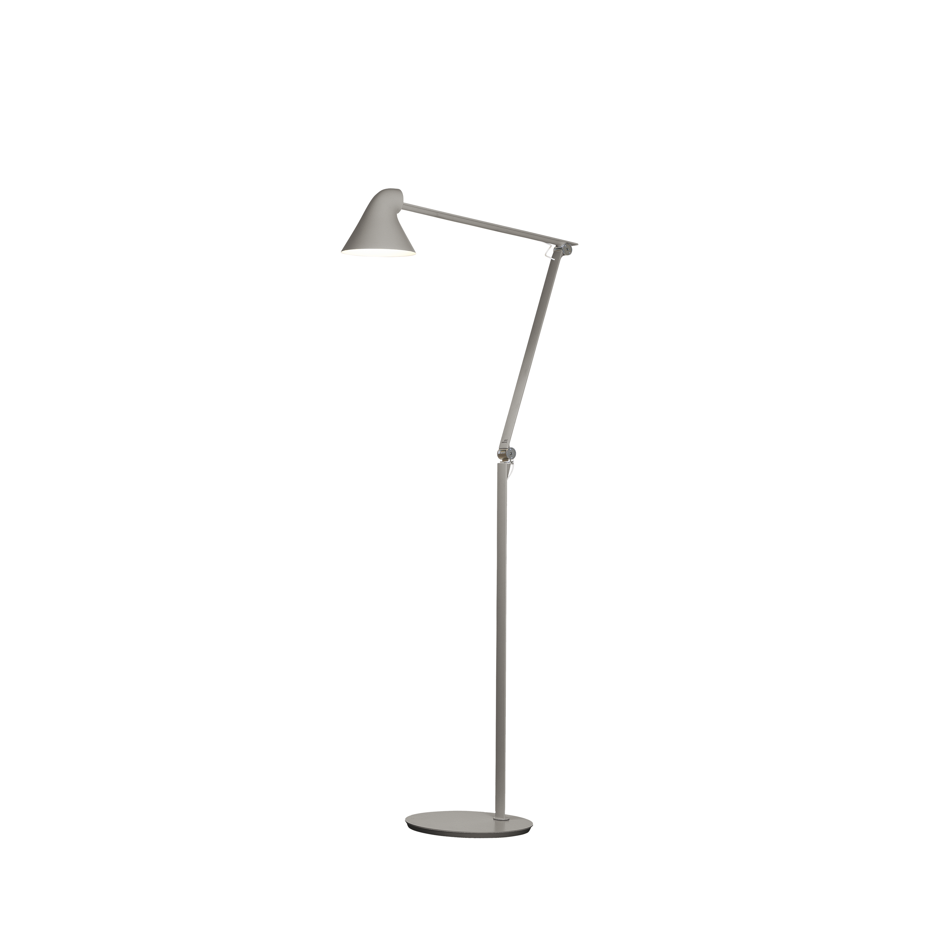 Louis Poulsen Stehleuchte NJP Hellgrau Aluminium Louis Poulsen Stehleuchte NJP Hellgrau Aluminium