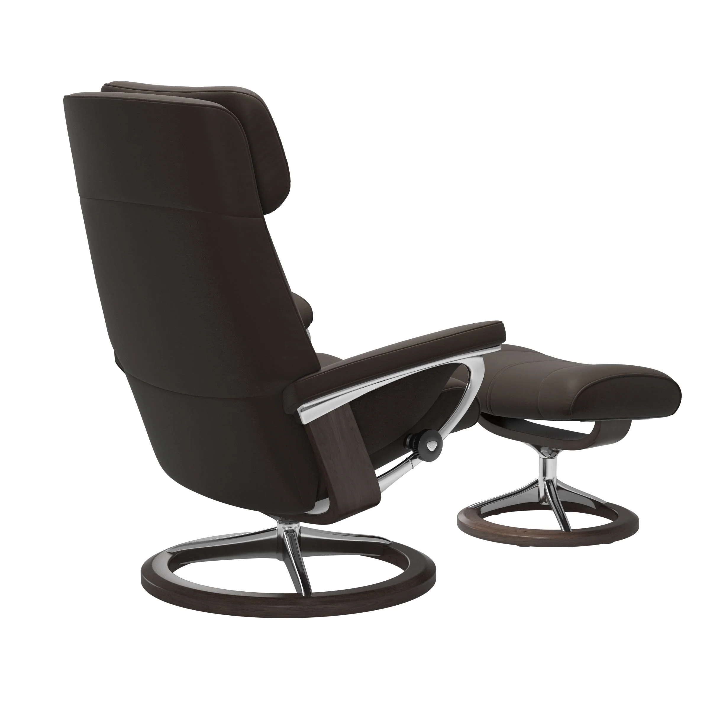 Stressless Paul Signature Sessel mit Hocker M Leder Batick Wenge Chrom