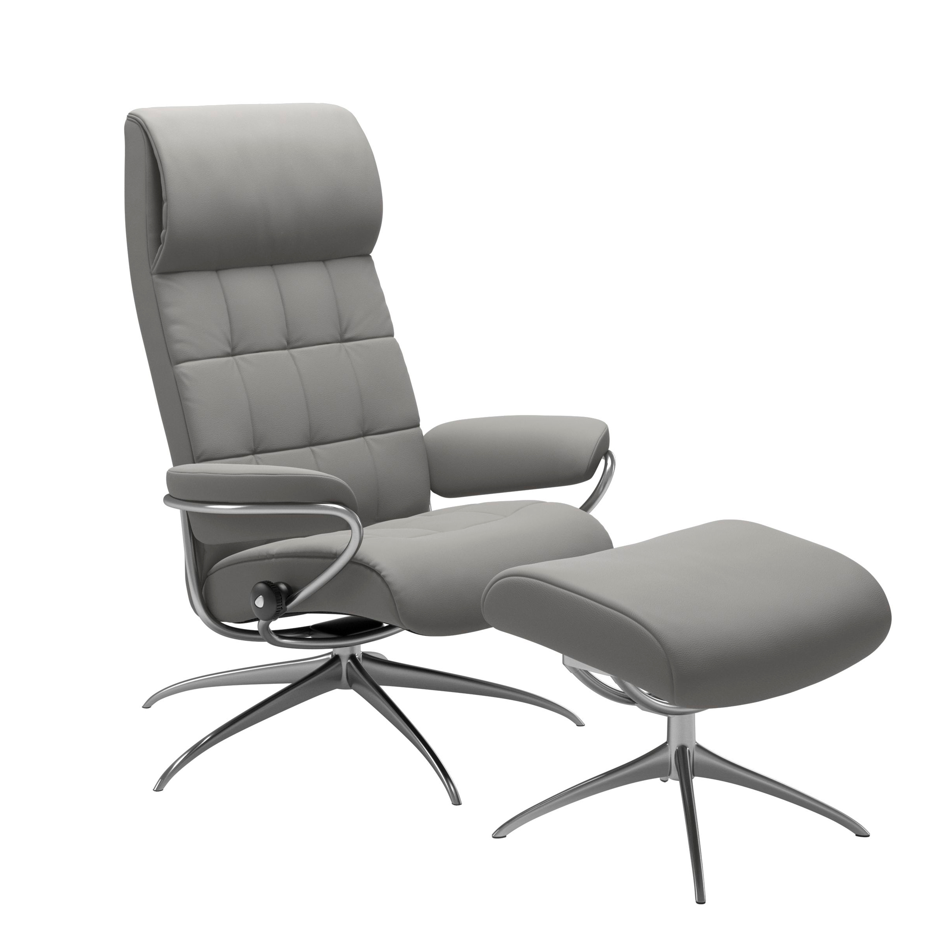 Stressless London High Back M Leder Paloma Silver Grey Chrom Stressless London High Back M Leder Paloma Silver Grey Chrom
