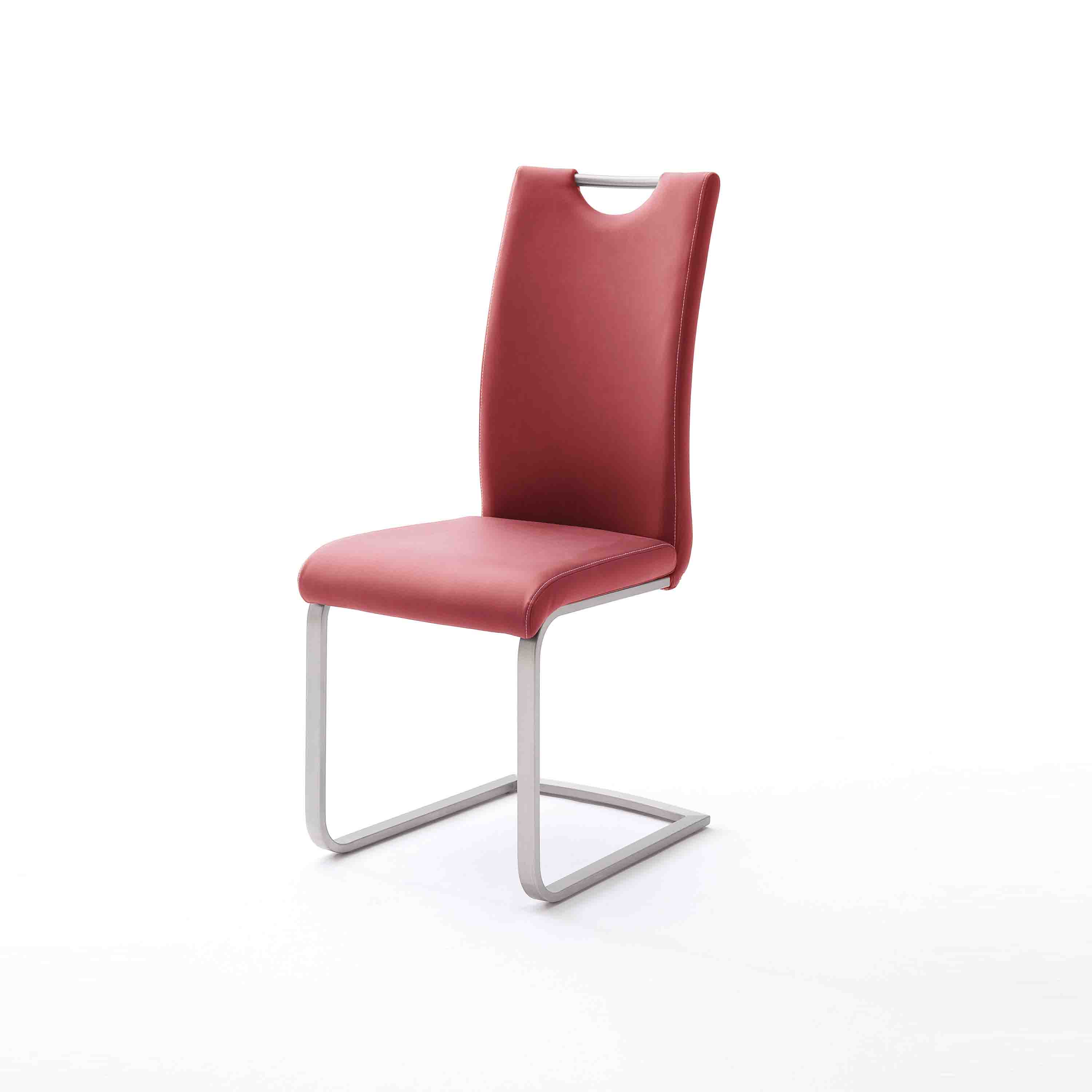 MCA Furniture Schwingstuhl Paulo 4er-Set mit Griffloch Rot