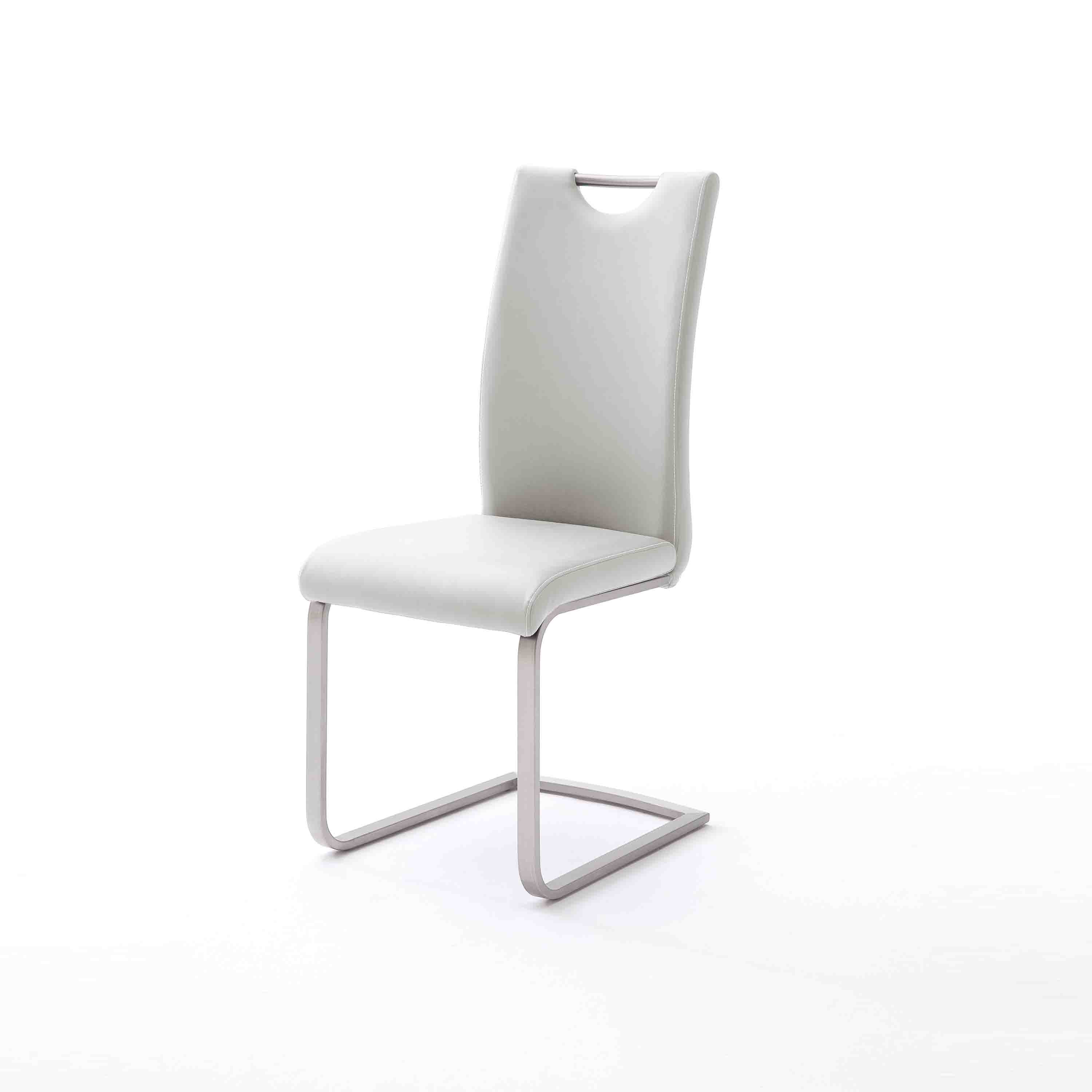 MCA Furniture Schwingstuhl Paulo 4er-Set mit Griffloch Weiß