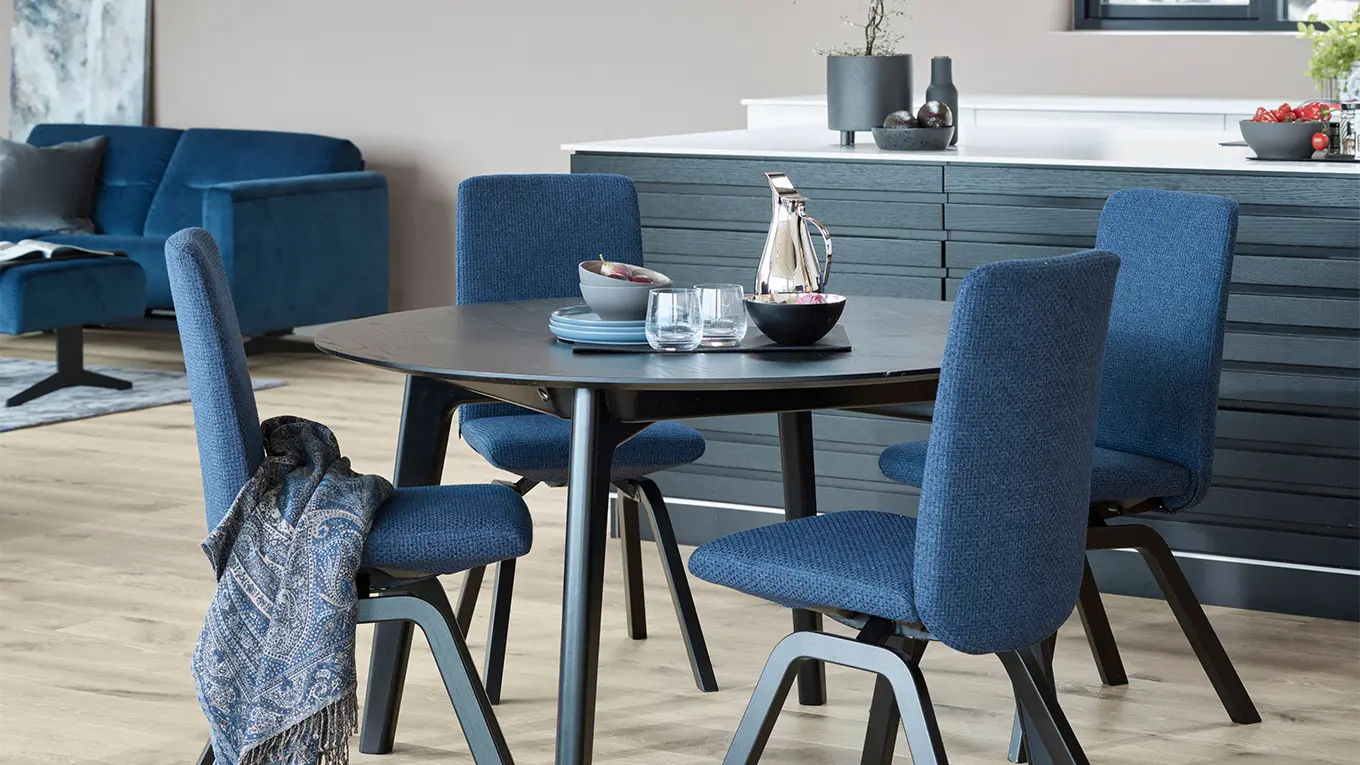 Blaues Stressless Esszimmer