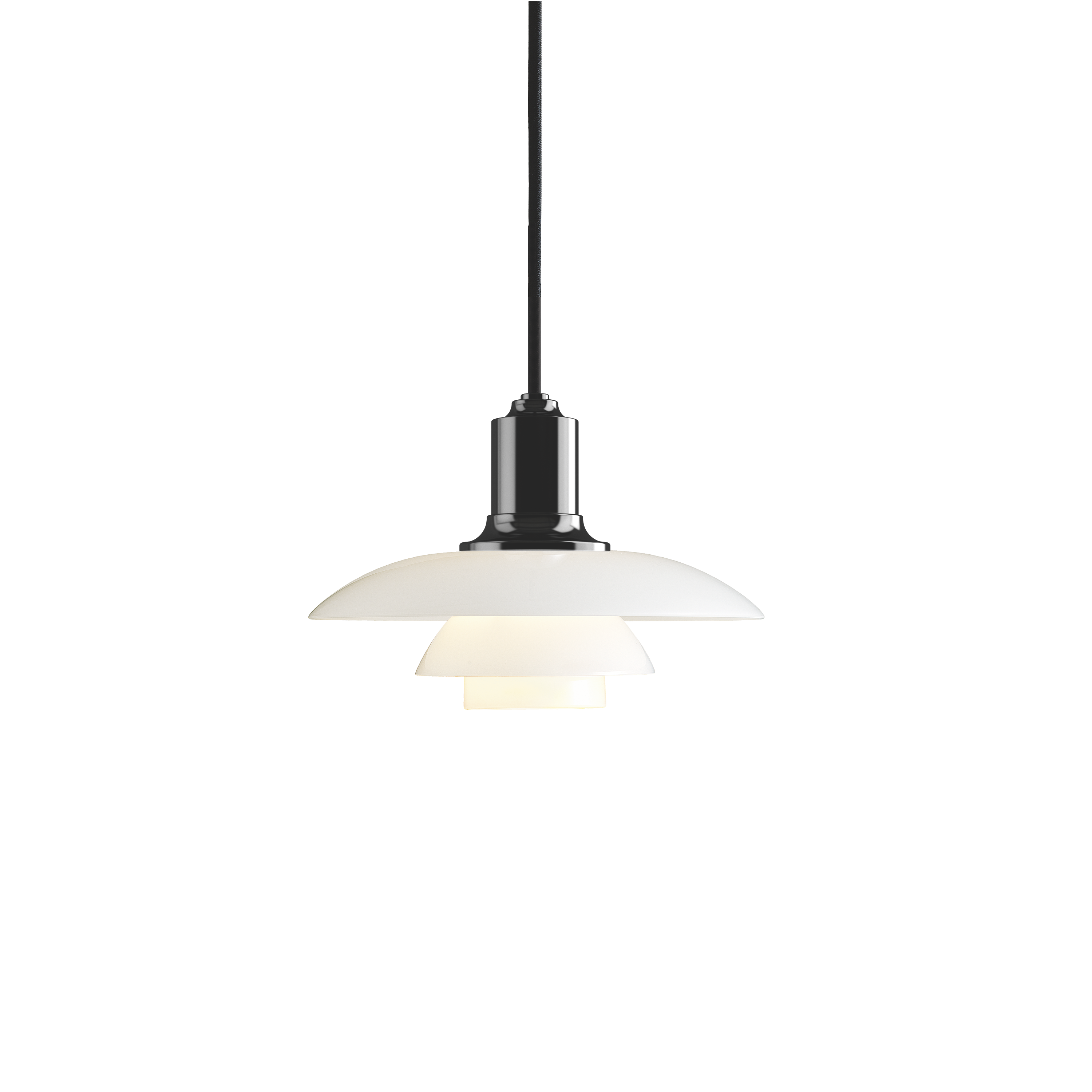Louis Poulsen Pendelleuchte PH 2/1 Schwarz Metallisiert Louis Poulsen Pendelleuchte PH 2/1 Schwarz Metallisiert