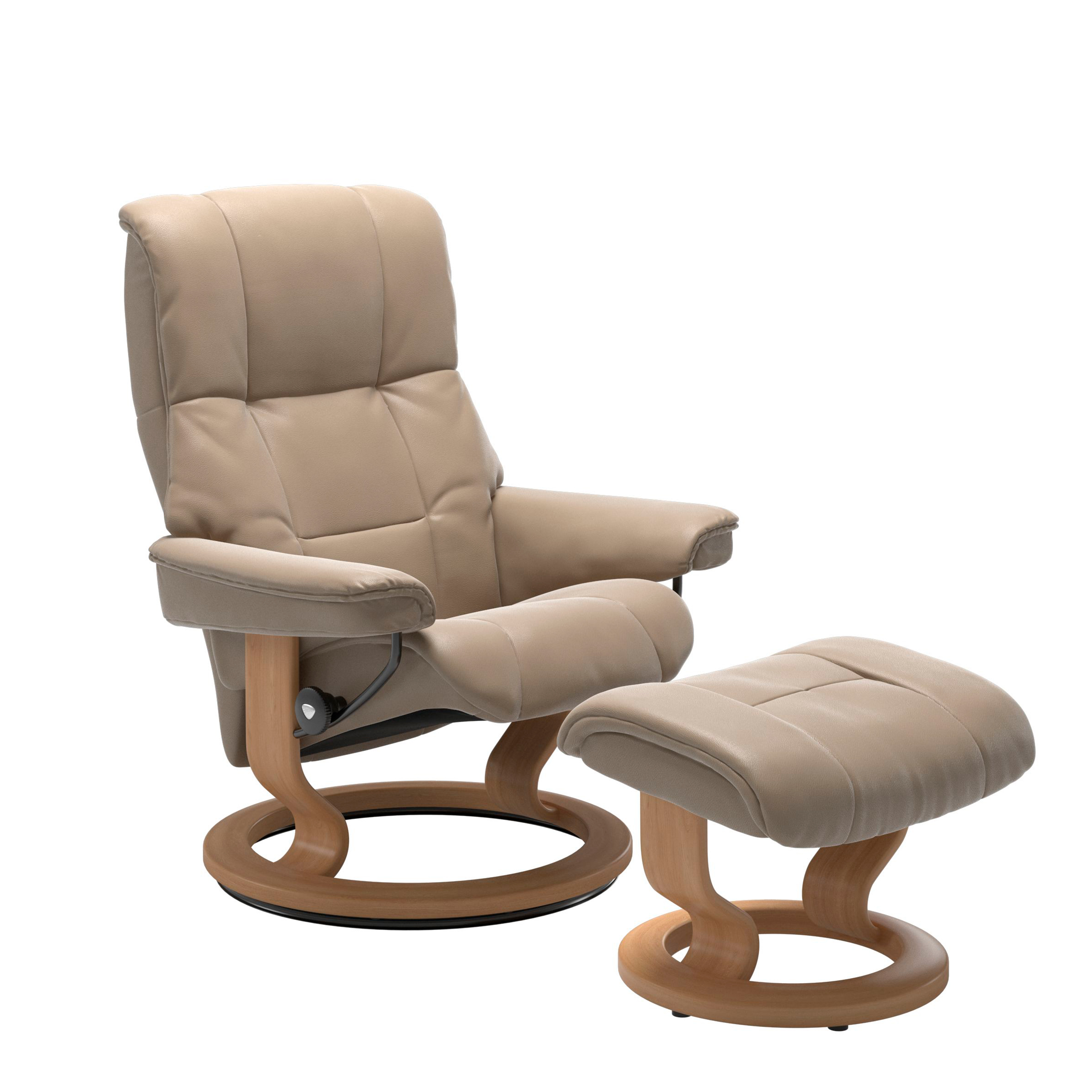 Stressless Mayfair Classic Sessel mit Hocker M Leder Cori Fog Eiche 
