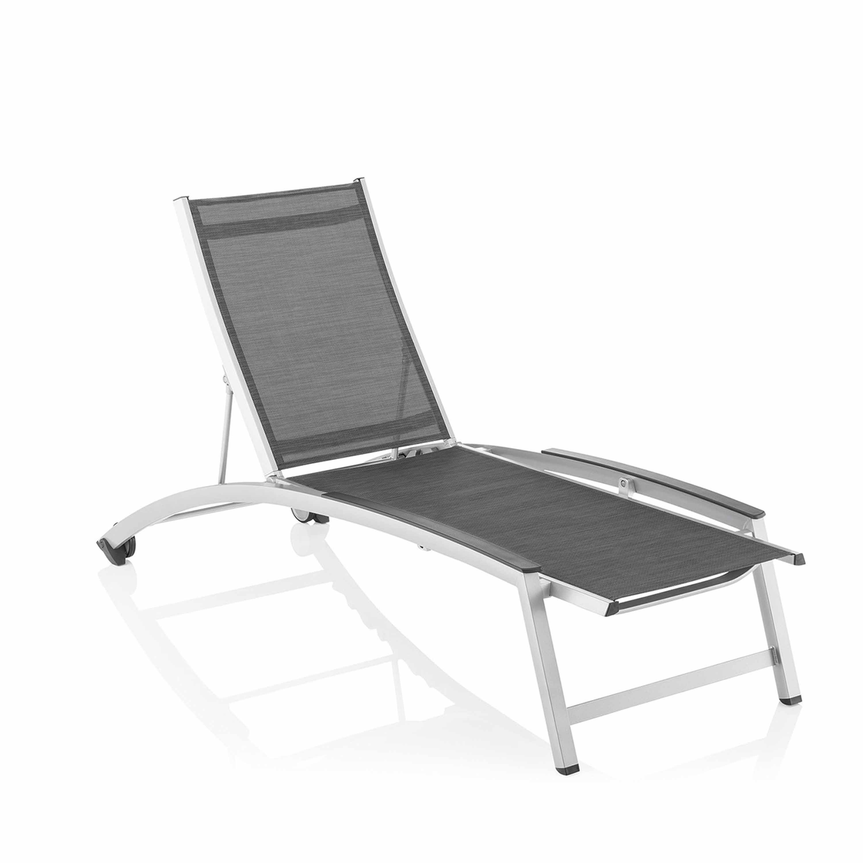 Kettler Gartenliege Forma II Rolliege Silber Graphit Kettler Gartenliege Forma II Rolliege Silber Graphit