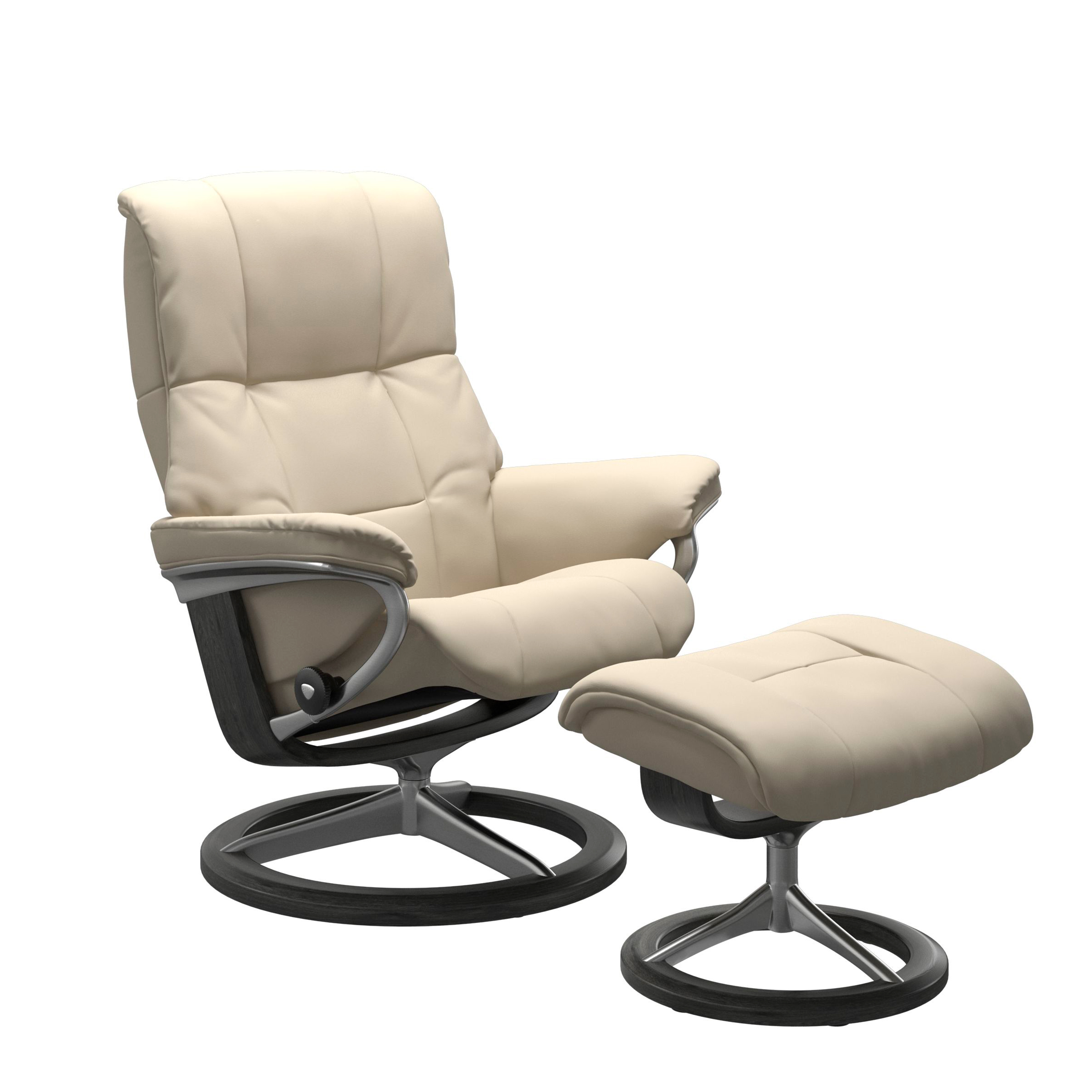 Stressless Mayfair Signature Sessel mit Hocker M Leder Batick Cream Grau Chrom Stressless Mayfair Signature Sessel mit Hocker M Leder Batick Cream Grau Chrom