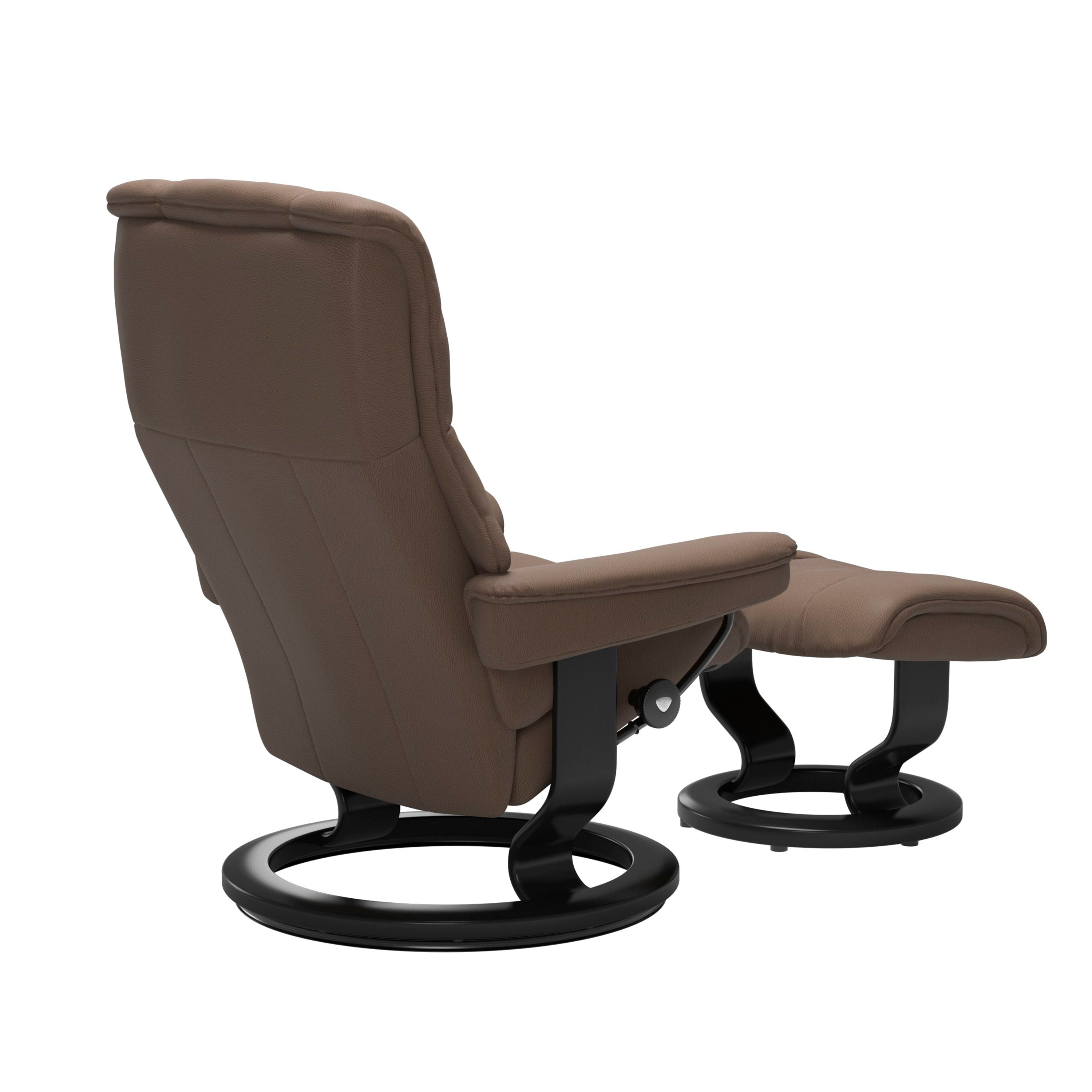 Stressless Mayfair Classic Sessel mit Hocker L Leder Batick Mole Schwarz 