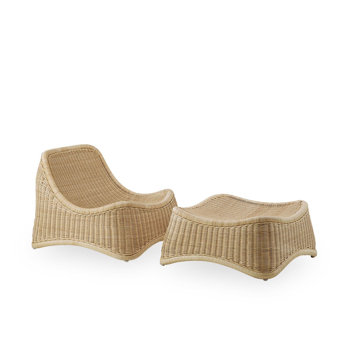 Sika Design Sessel Chill mit Hocker Natur