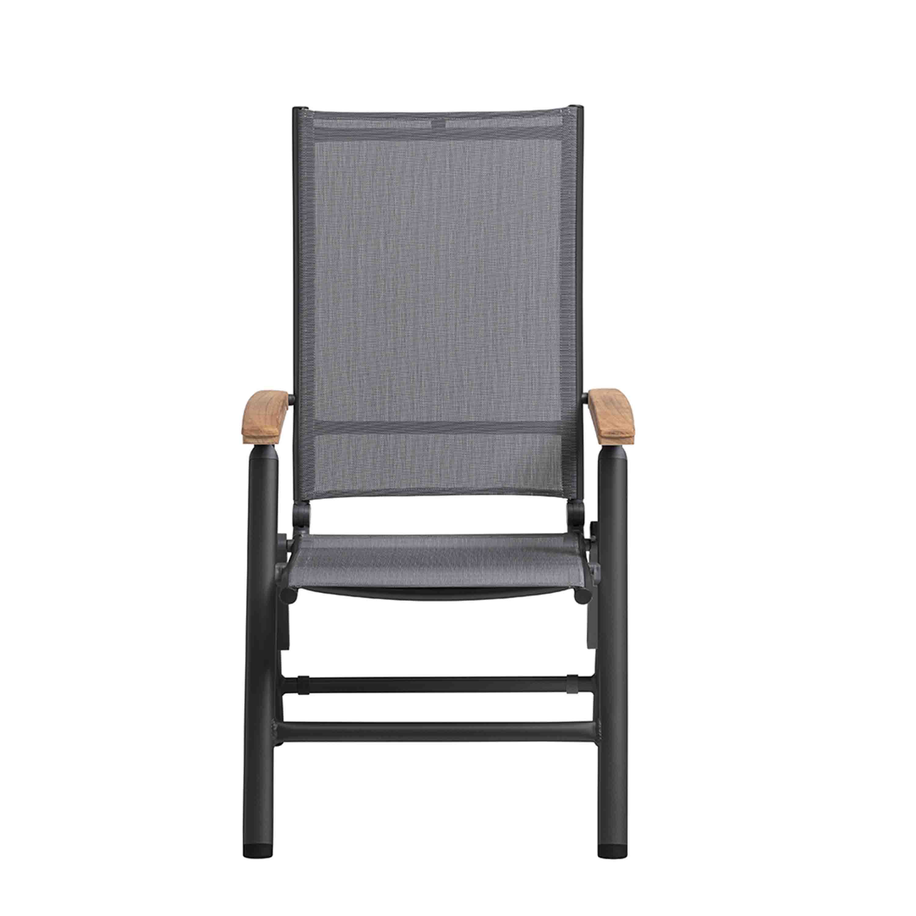 Kettler Gartensessel Cirrus Multipositionssessel Armlehne Teak Anthrazit/Anthrazit-Grau Kettler Gartensessel Cirrus Multipositionssessel Armlehne Teak Anthrazit/Anthrazit-Grau