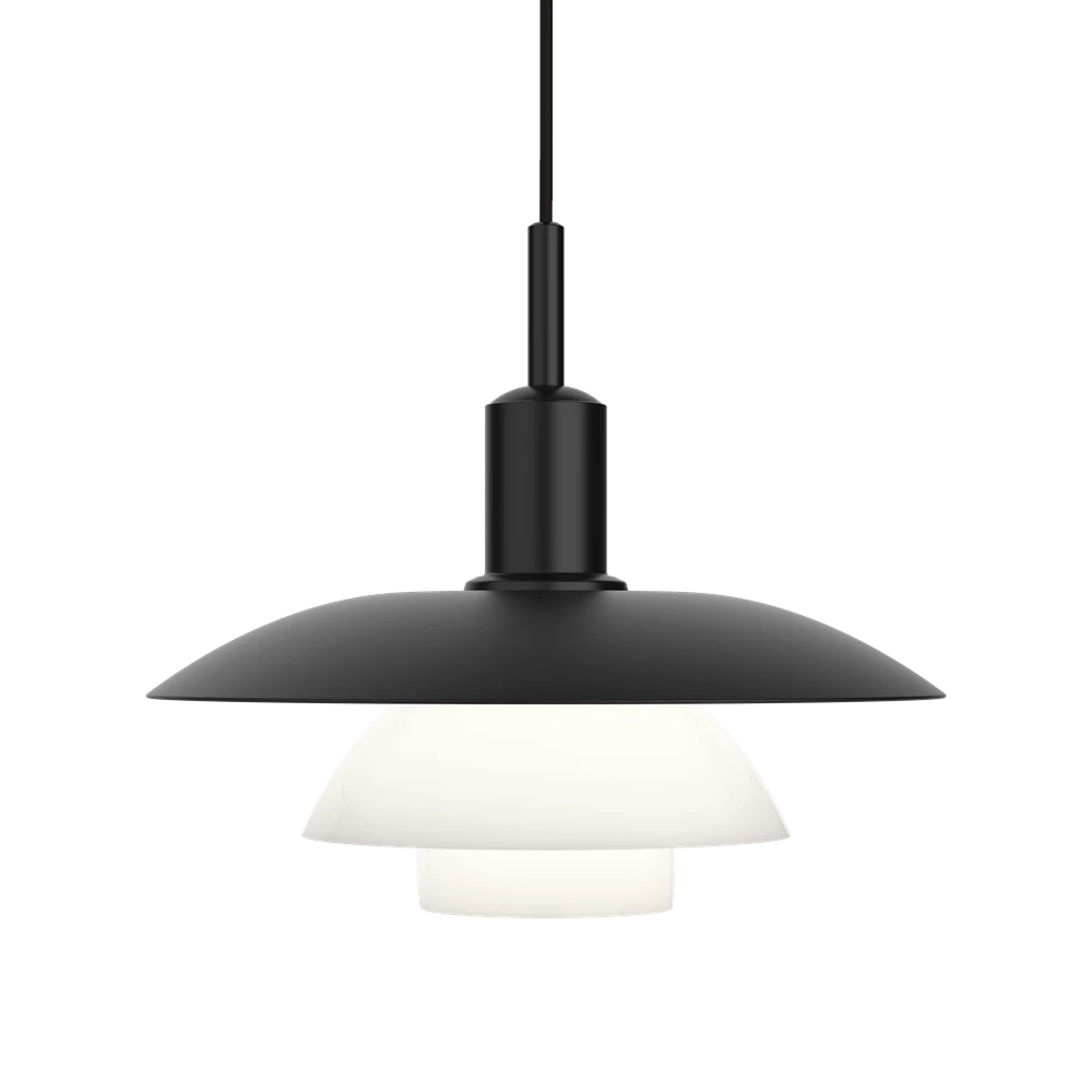 Louis Poulsen PH 5/5 Pendelleuchte Metal Black/Opal Glass