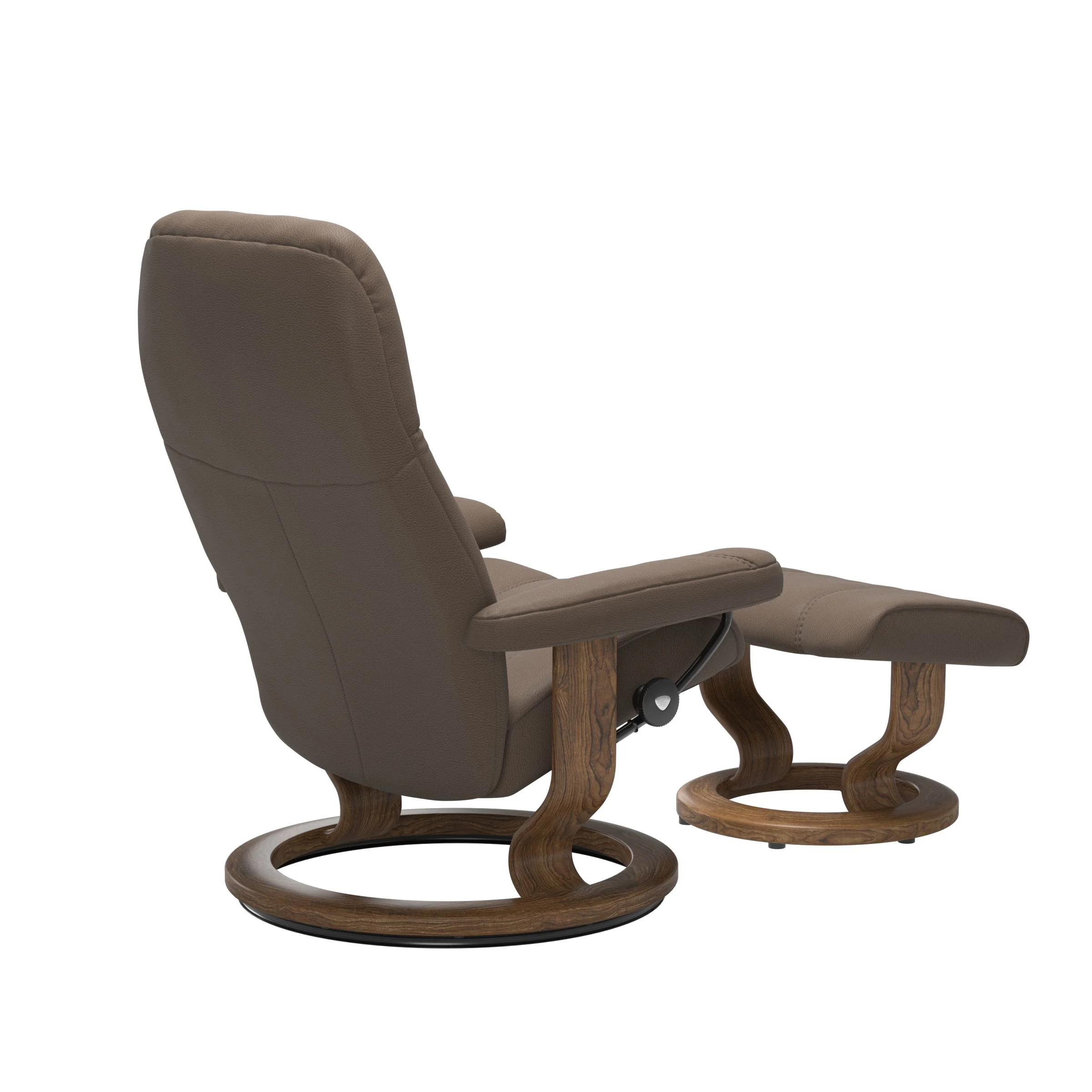 Stressless Consul Classic Sessel mit Hocker M Leder Batick Mole Teak