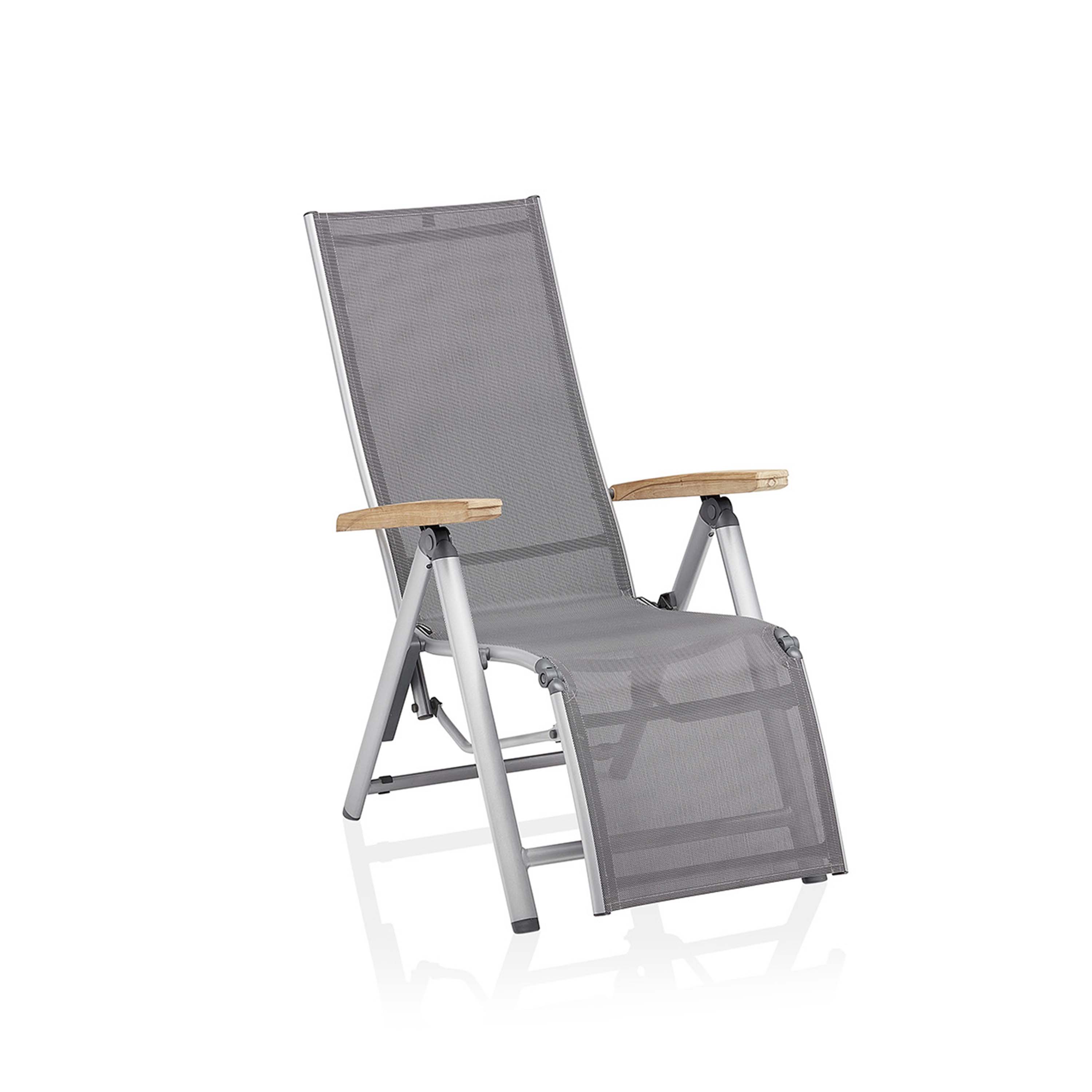 Kettler Gartensessel Cirrus Relaxsessel Armlehne Teak Silber/Anthrazit-Grau Kettler Gartensessel Cirrus Relaxsessel Armlehne Teak Silber/Anthrazit-Grau