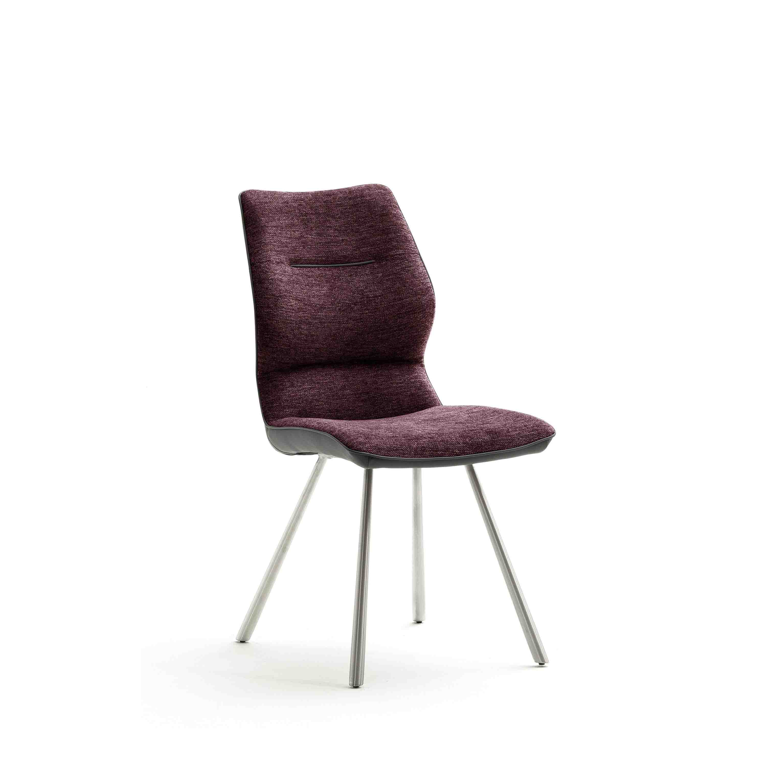 MCA Furniture 4-Fuß-Stuhl Orlando 4er-Set Merlot