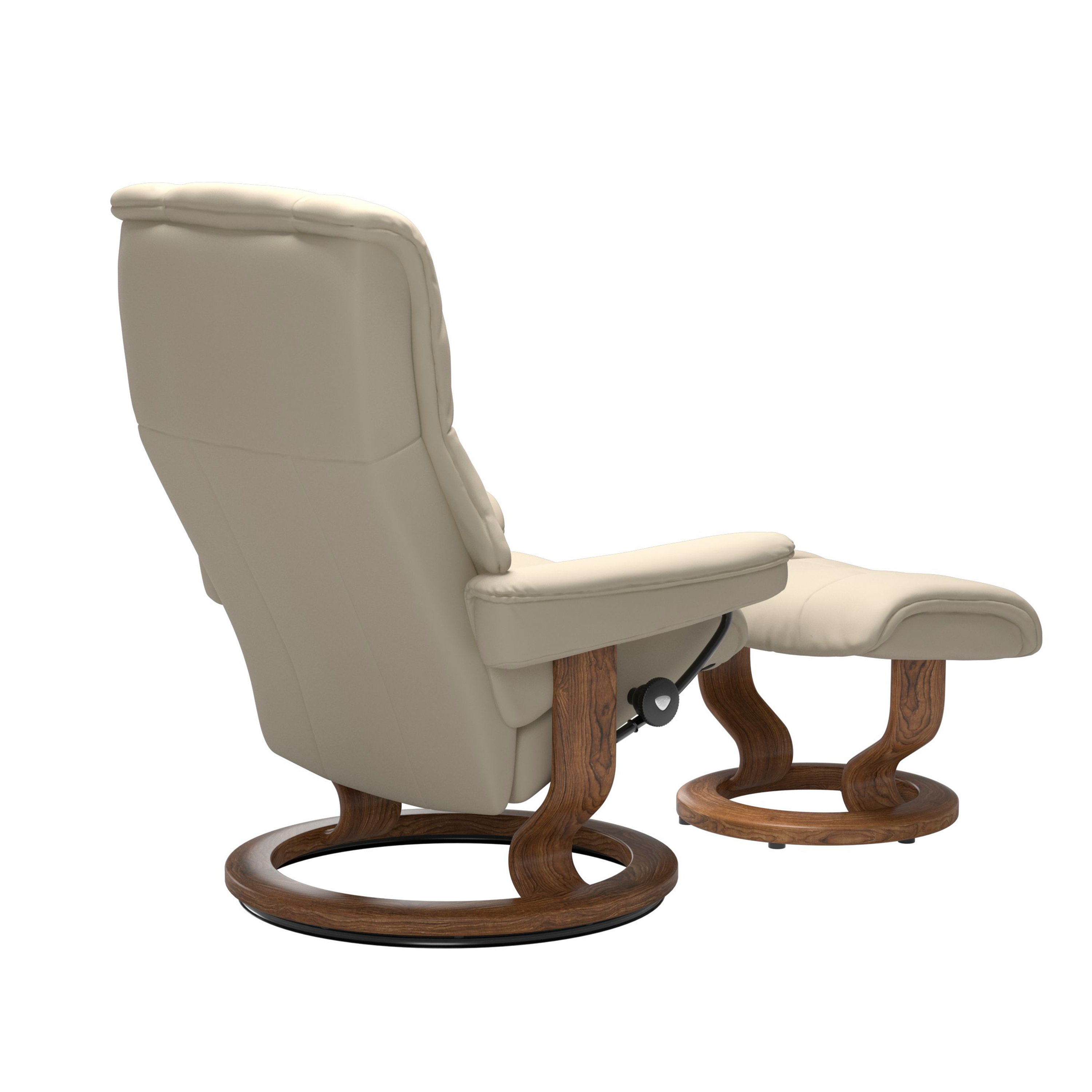 Stressless Mayfair Classic Sessel mit Hocker M Leder Batick Cream Teak 