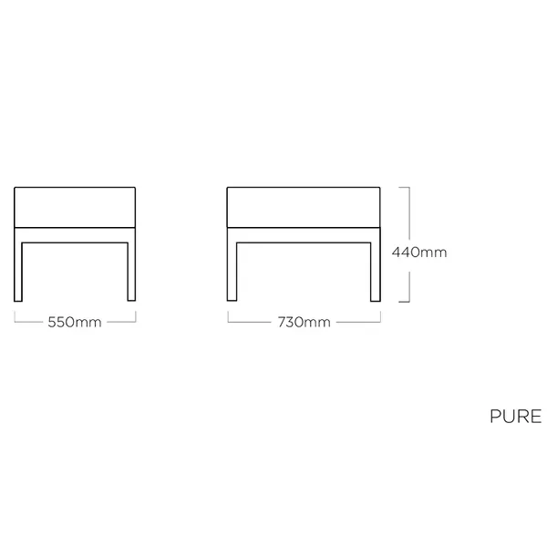 Kettler Gartenhocker Pure City Line Anthrazit/Sooty