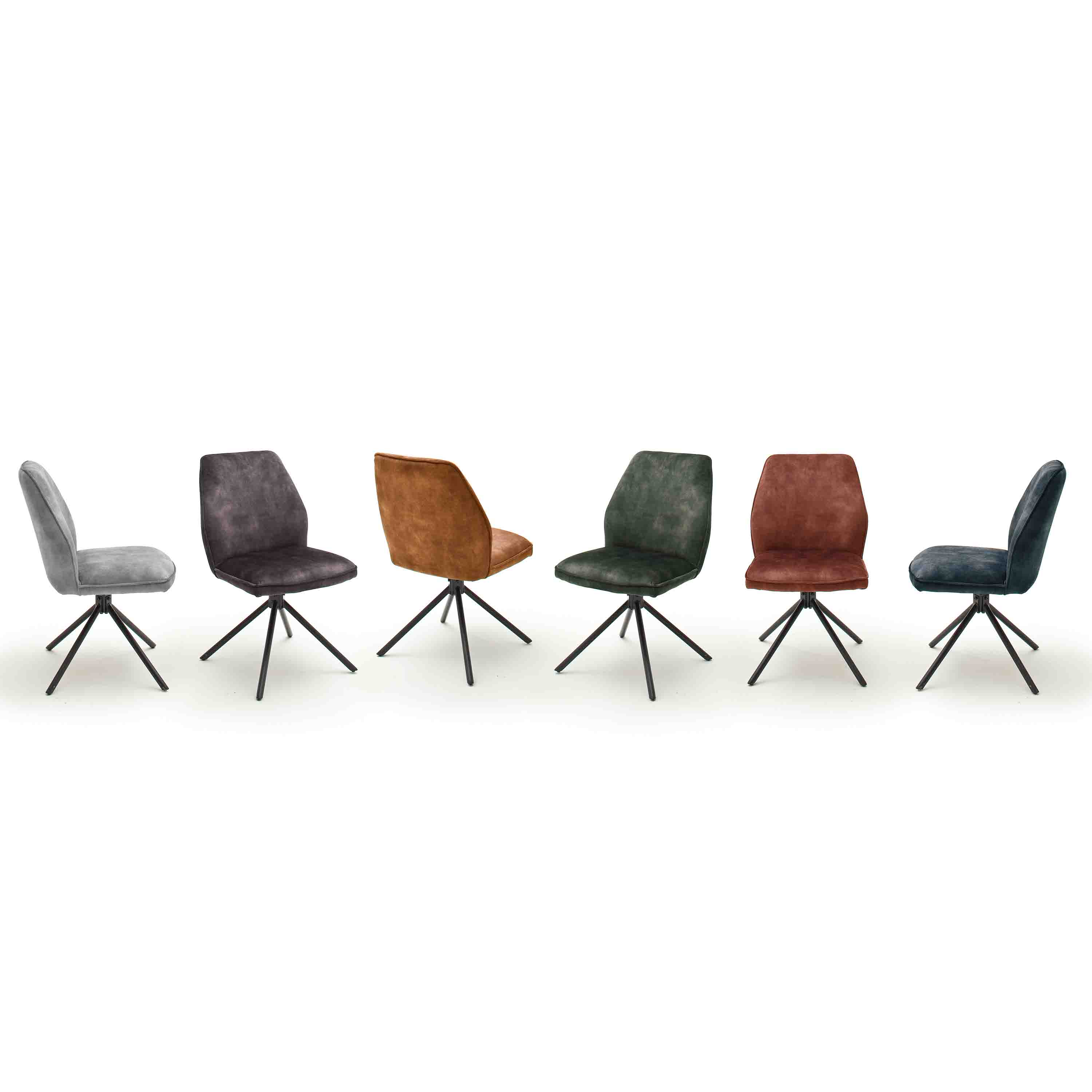 MCA Furniture 4-Fuß-Stuhl Ottawa 2er-Set | Rostbraun 781828