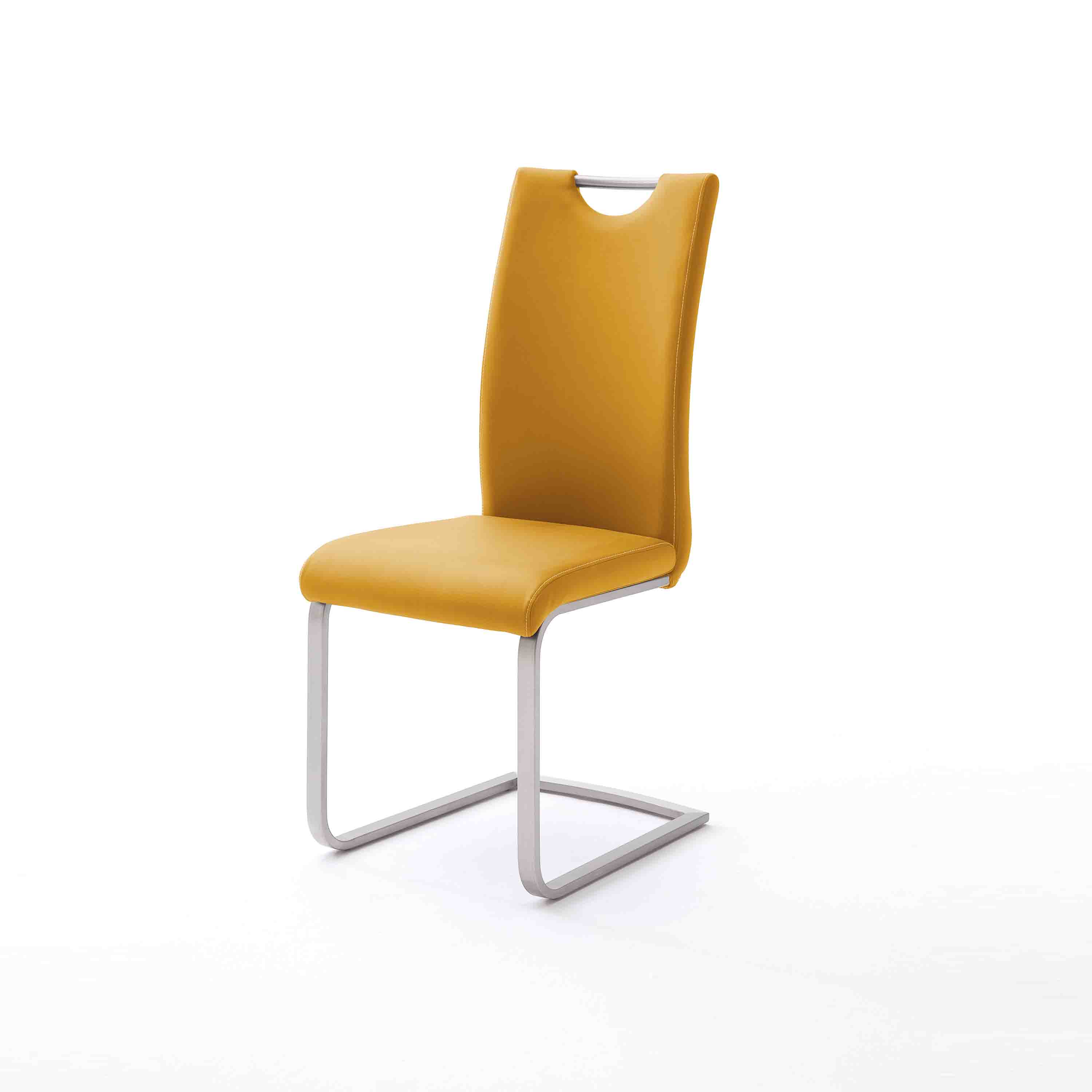 MCA Furniture Schwingstuhl Paulo 4er-Set mit Griffloch Gelb