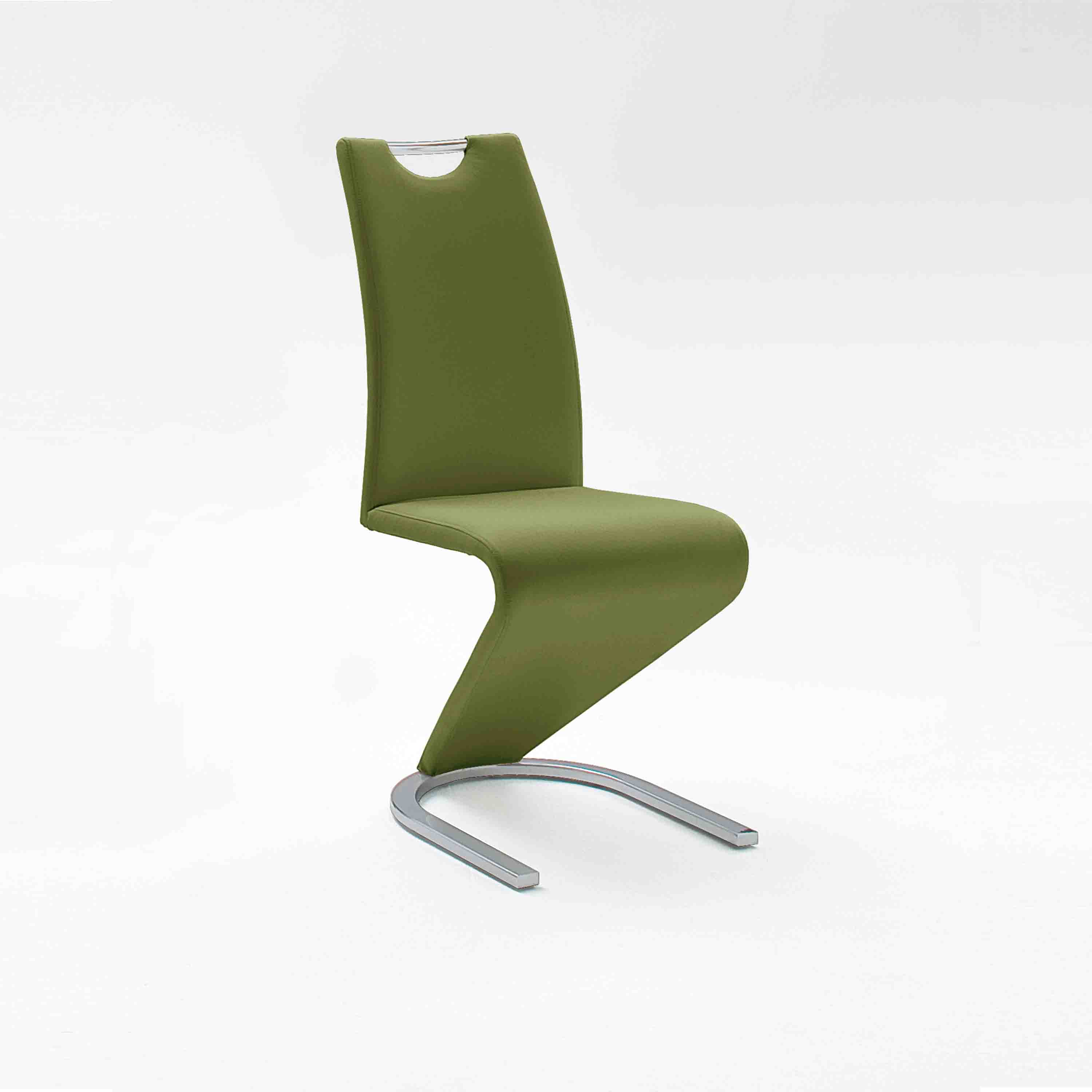 MCA Furniture Schwingstuhl Amado 2er-Set mit Griffloch Olivgrün