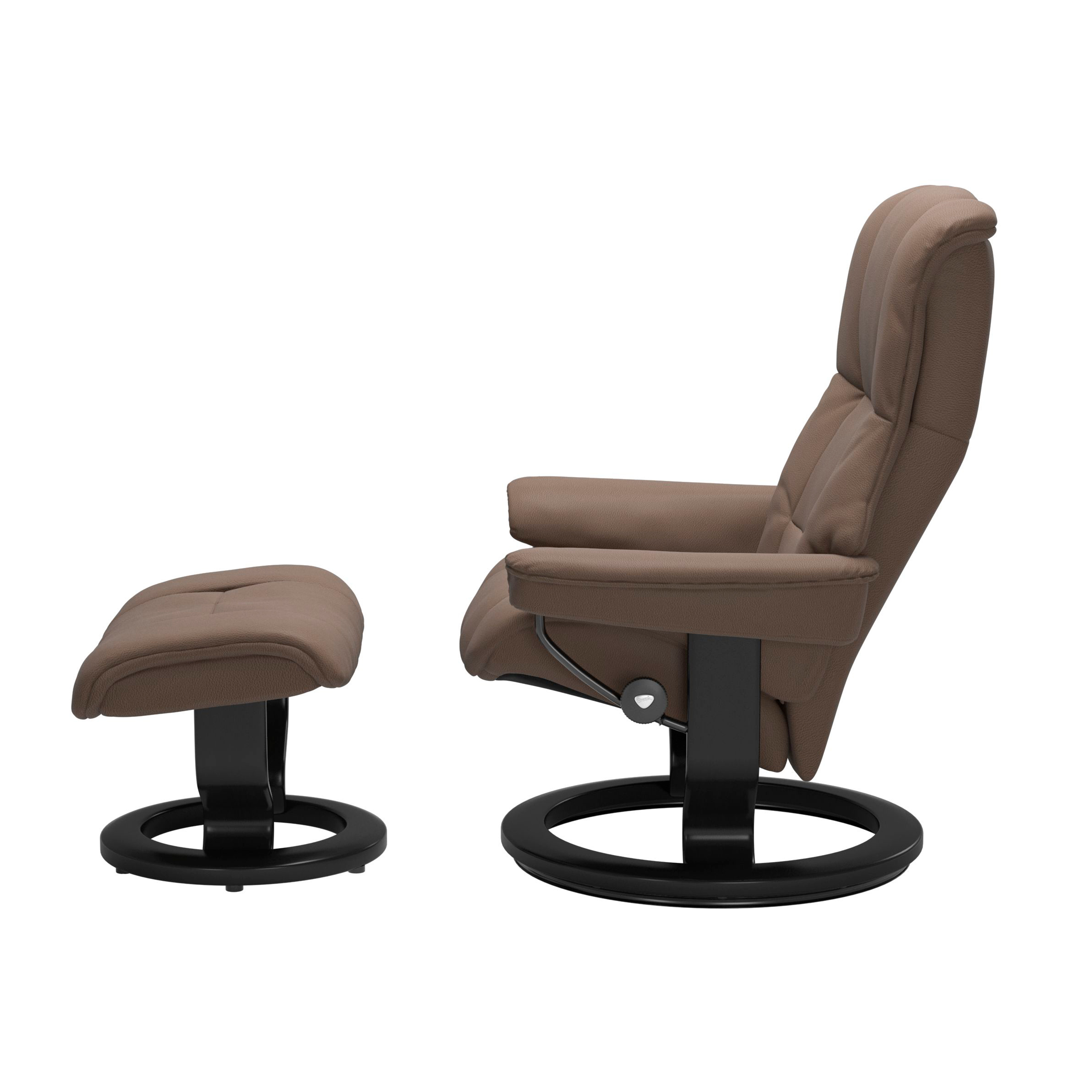 Stressless Mayfair Classic Sessel mit Hocker L Leder Batick Mole Schwarz 