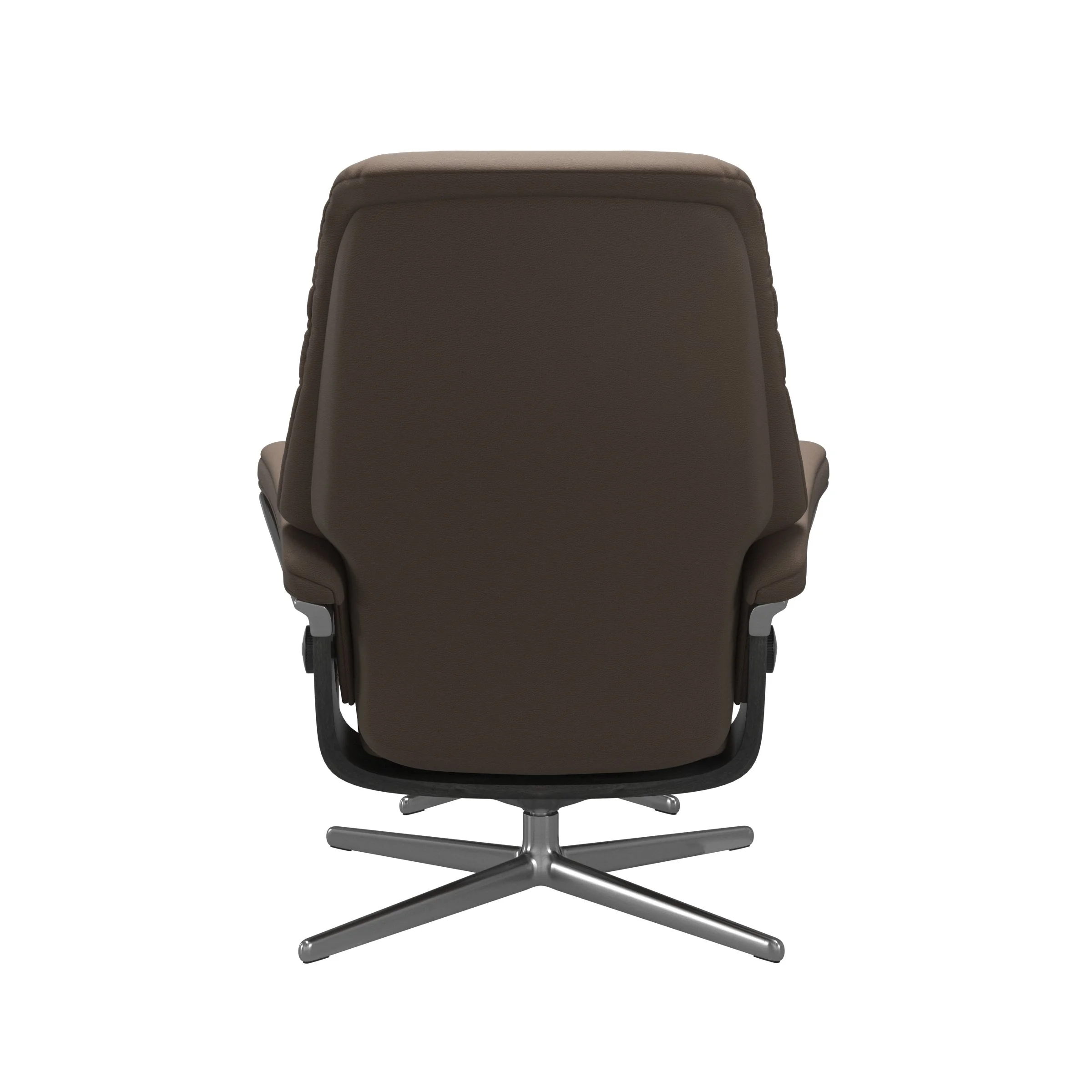 Stressless Sunrise Cross Sessel mit Hocker M Leder Batick Mole Grau Chrom