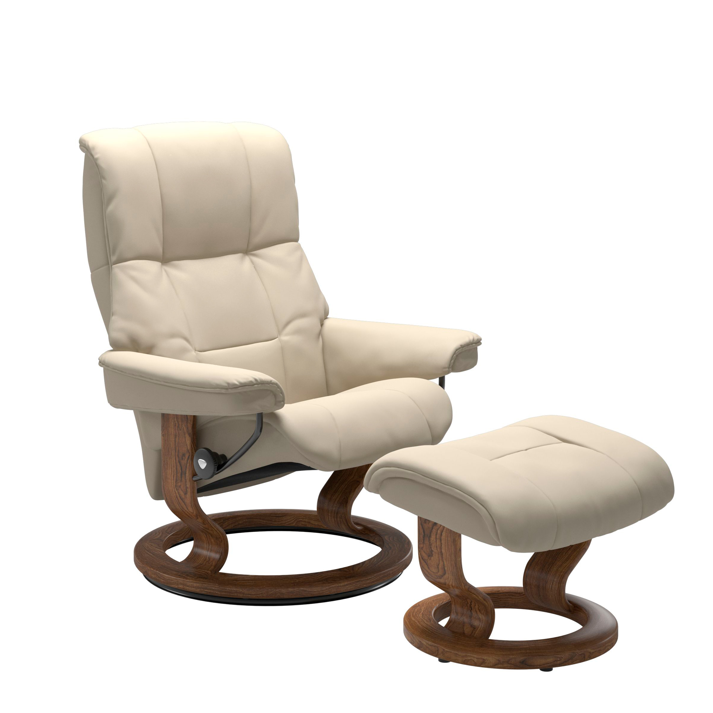 Stressless Mayfair Classic Sessel mit Hocker M Leder Batick Cream Teak 