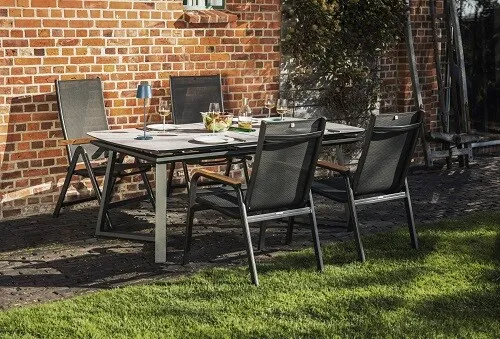 Kettler Gartentisch Alu-Keramik Anthrazit