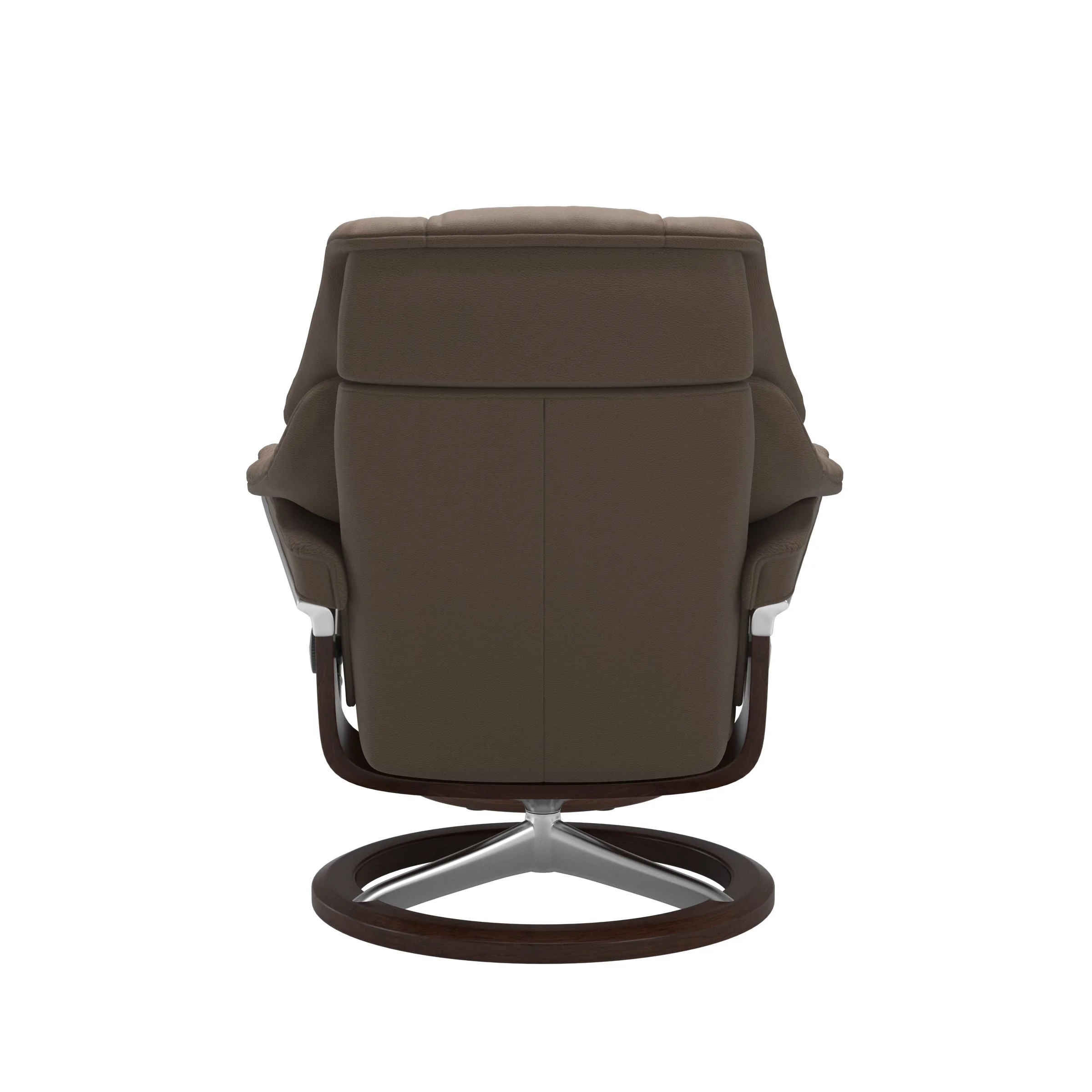 Stressless Reno Signature Sessel mit Hocker M Leder Batick Mole Braun Chrom