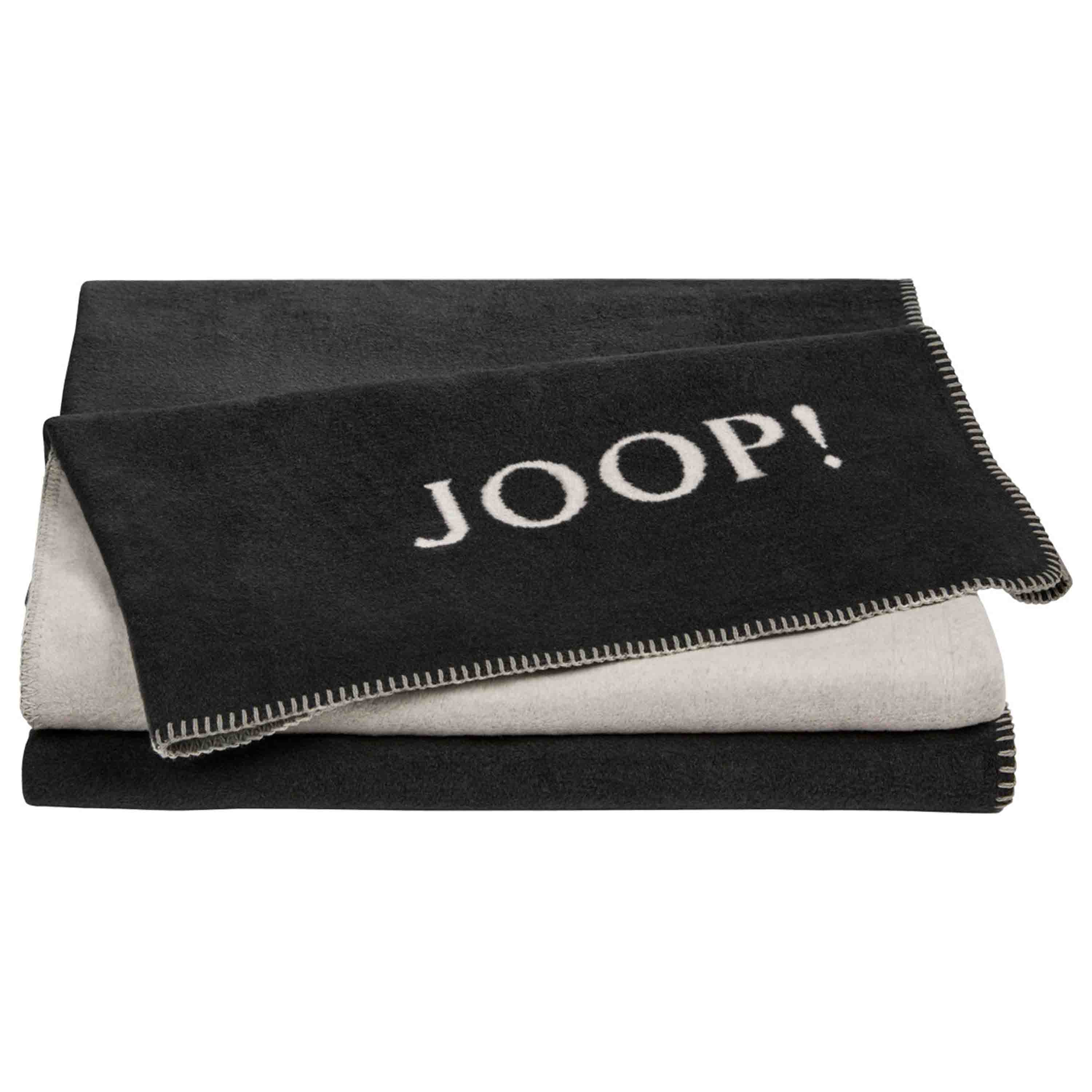 Joop! Wohndecke Uni Doubleface 150x200 cm Anthrazit Ash