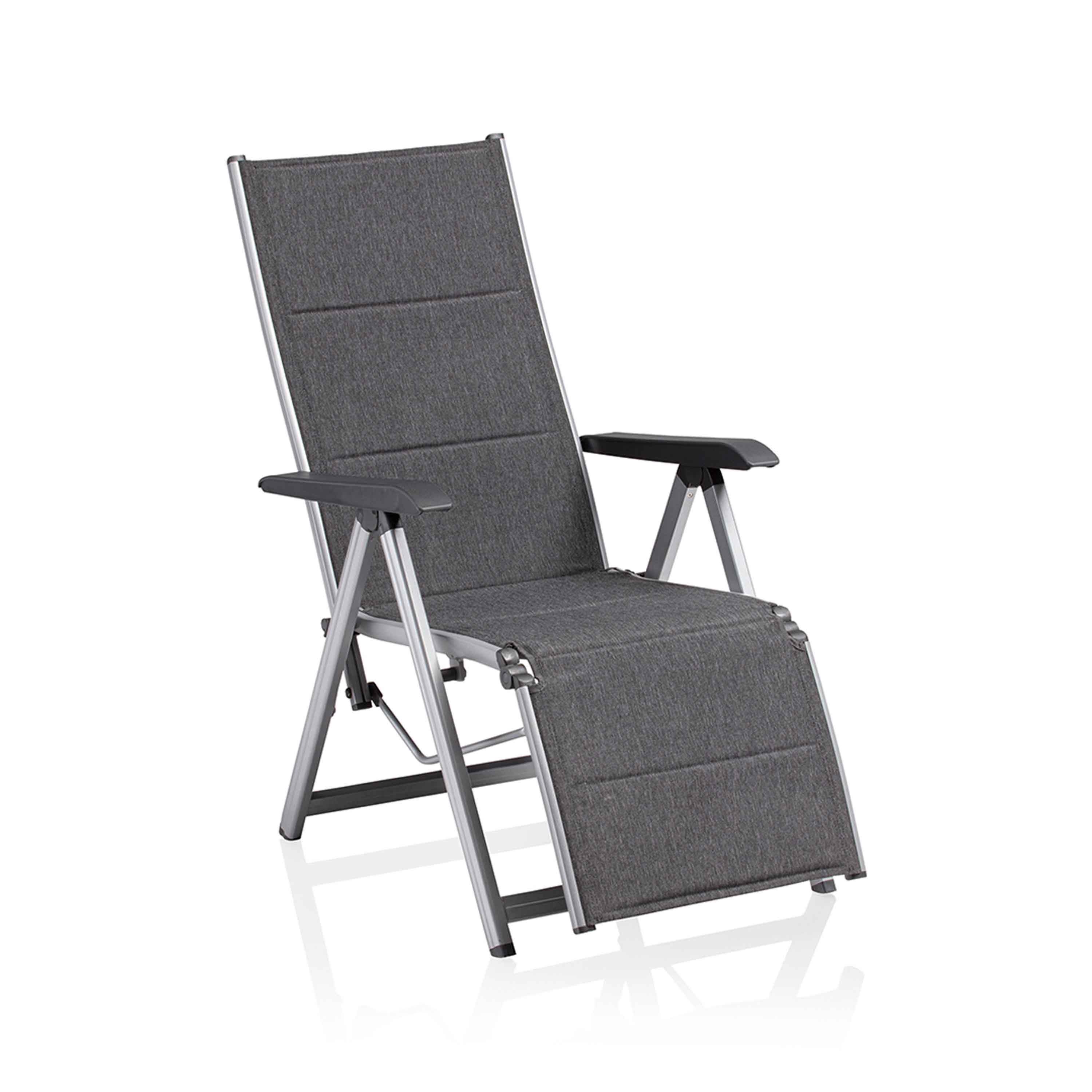Kettler Gartensessel Basic Plus Padded Relaxsessel Silber/Anthrazit Kettler Gartensessel Basic Plus Padded Relaxsessel Silber/Anthrazit
