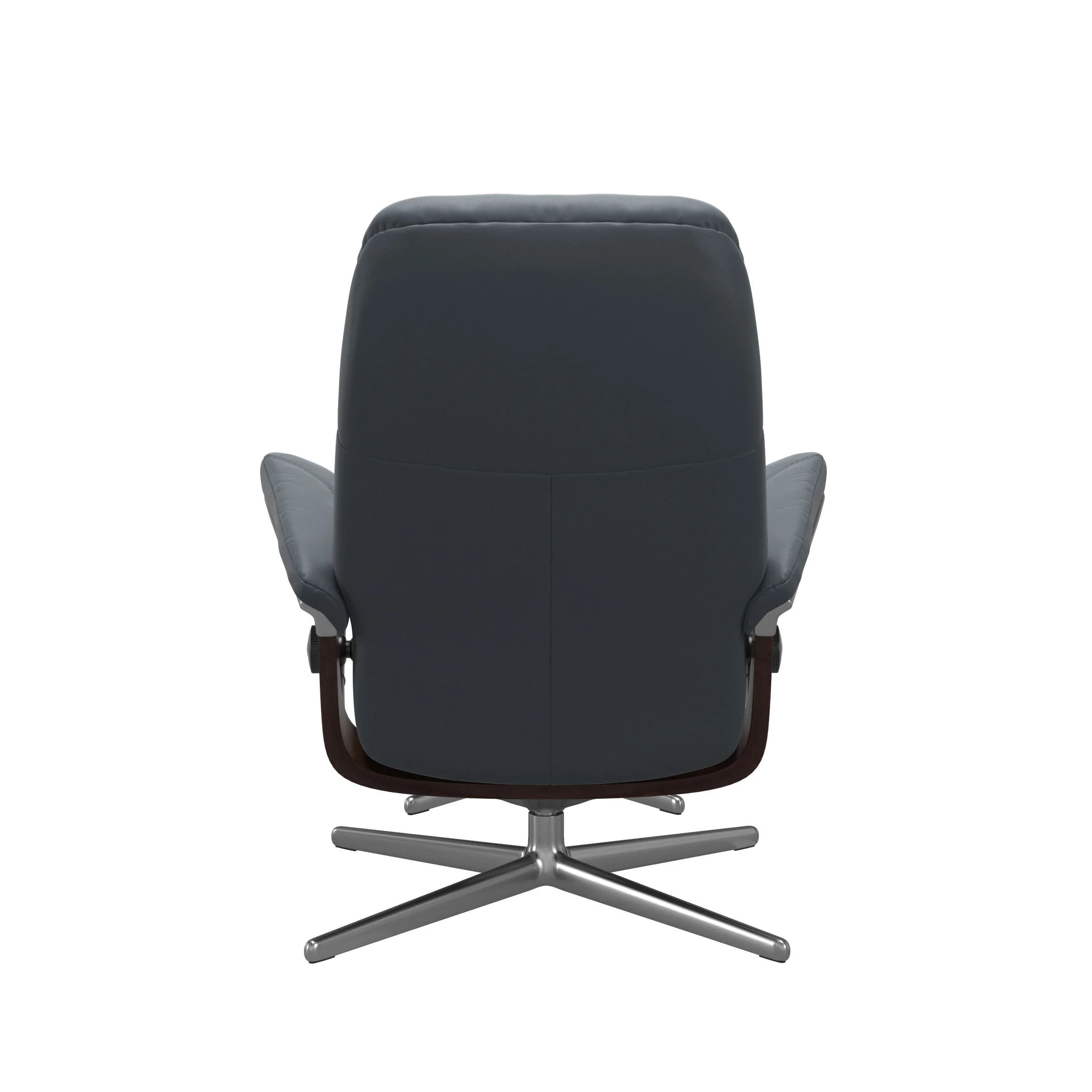Stressless Consul Cross Sessel mit Hocker M Leder Batick Braun Chrom