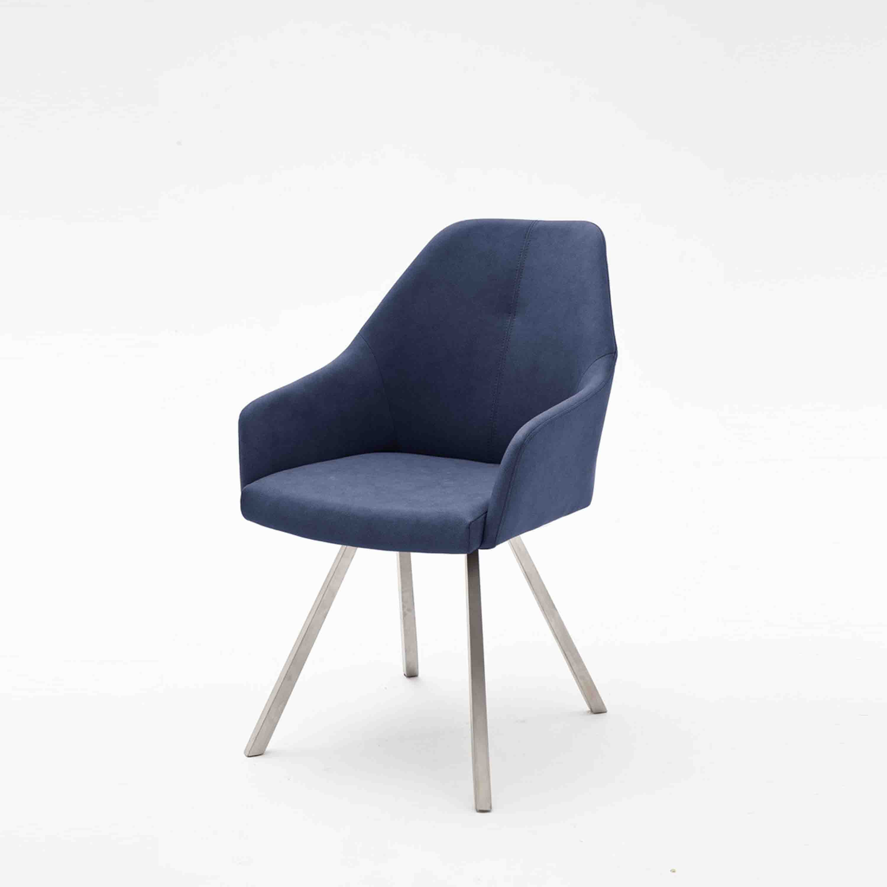 MCA Furniture 4-Fuß-Stuhl Madita 2er-Set Nachtblau